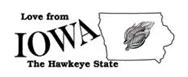 Bamboo Back Scratcher Shoe Horn Bongers With Love Series of States, Iowa