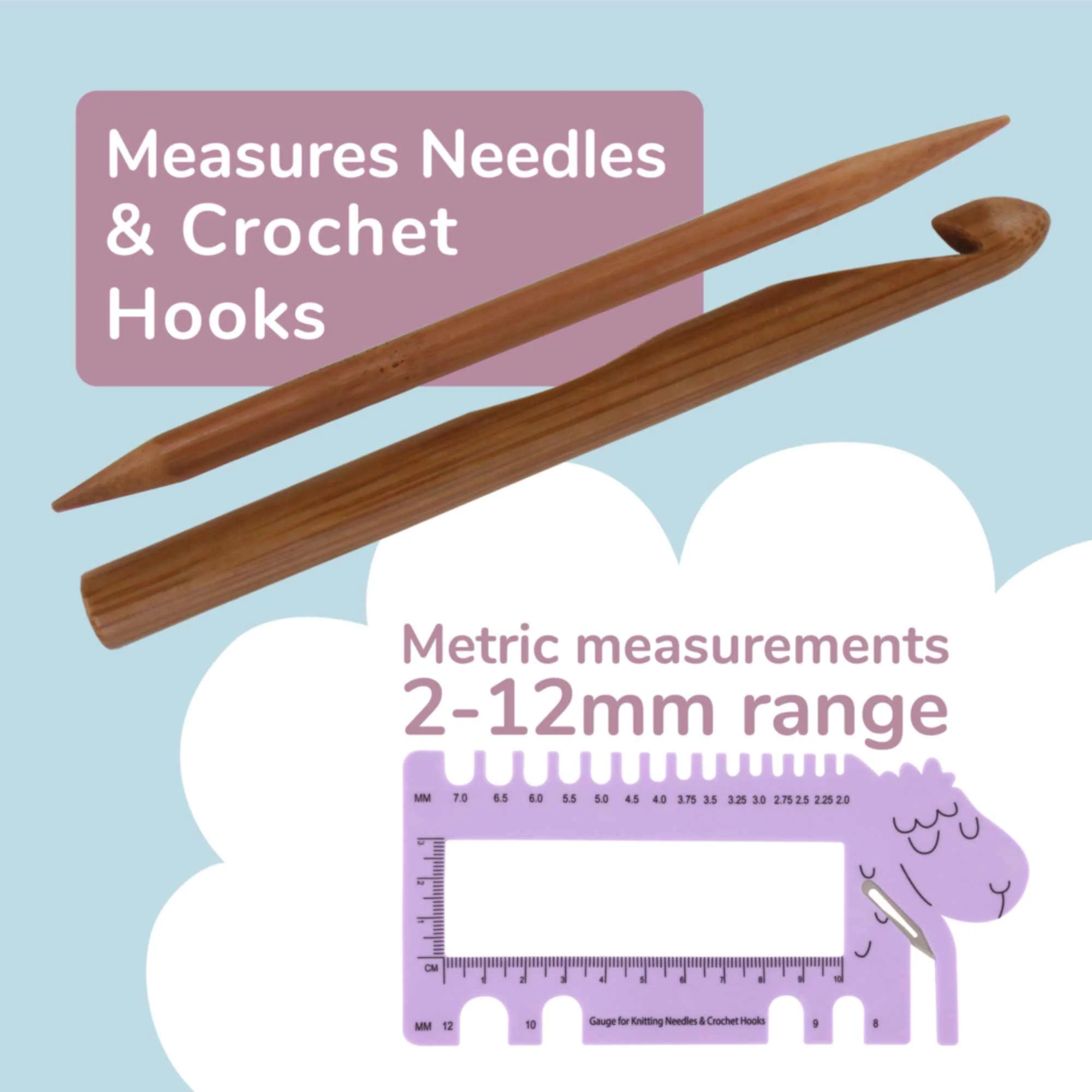 Sleepy Sheep Knitting Crochet Needle Gauge - Image 4