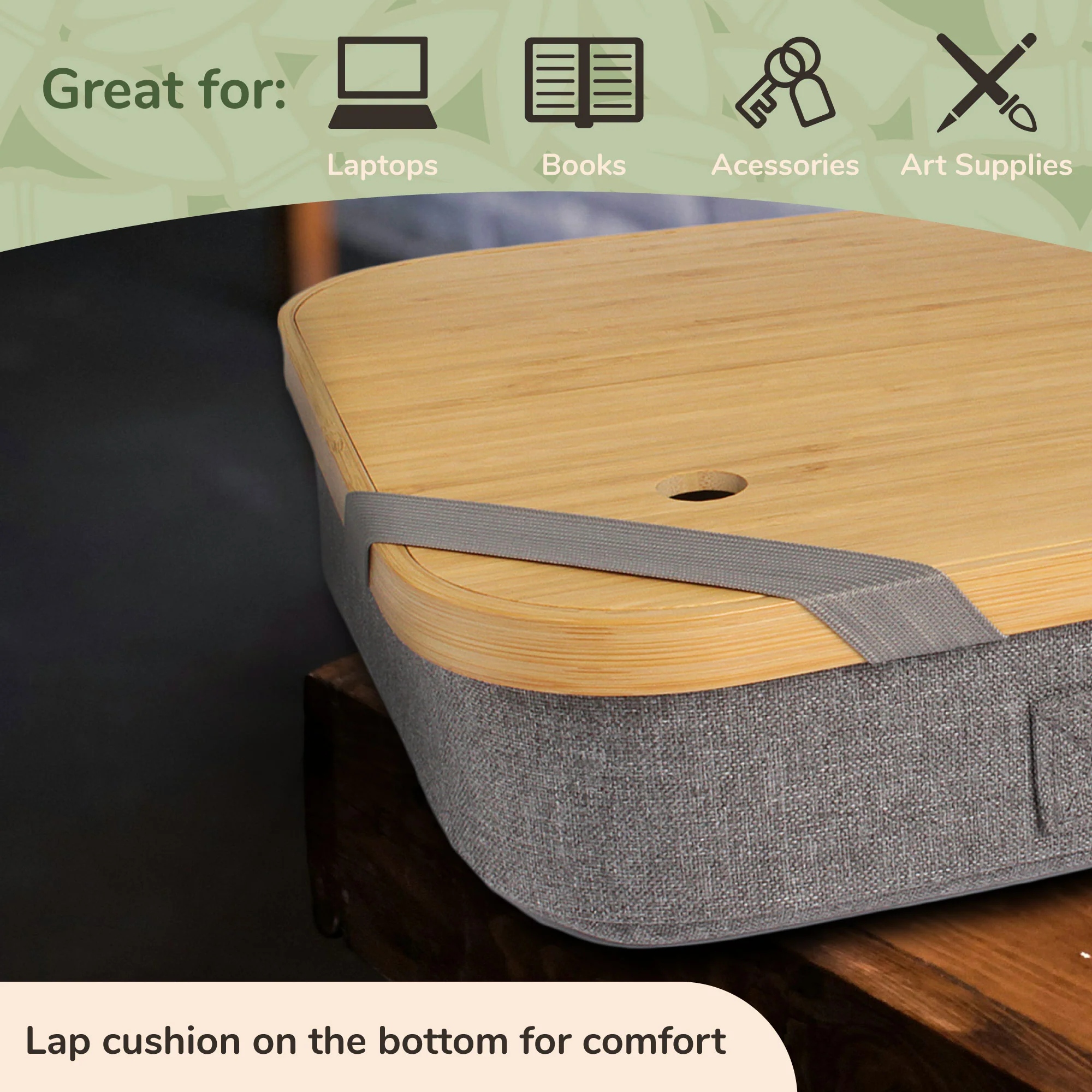 Bamboo Lap Storage Desks - Image 5