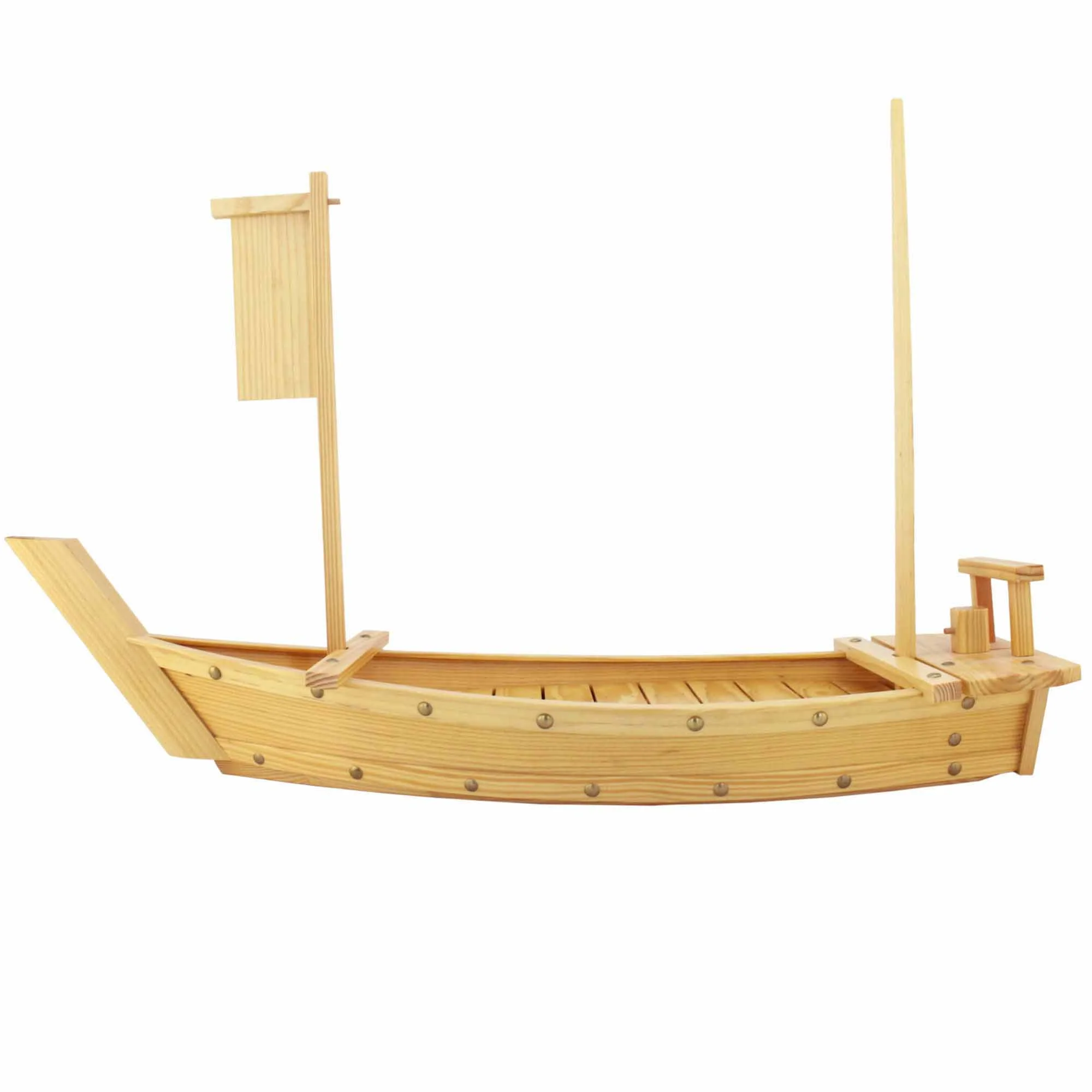 Large Wooden Sushi Display Serving Tray Boat - Image 4