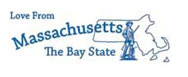 Bamboo Back Scratcher Shoe Horn Bongers With Love Series of States, Massachusetts