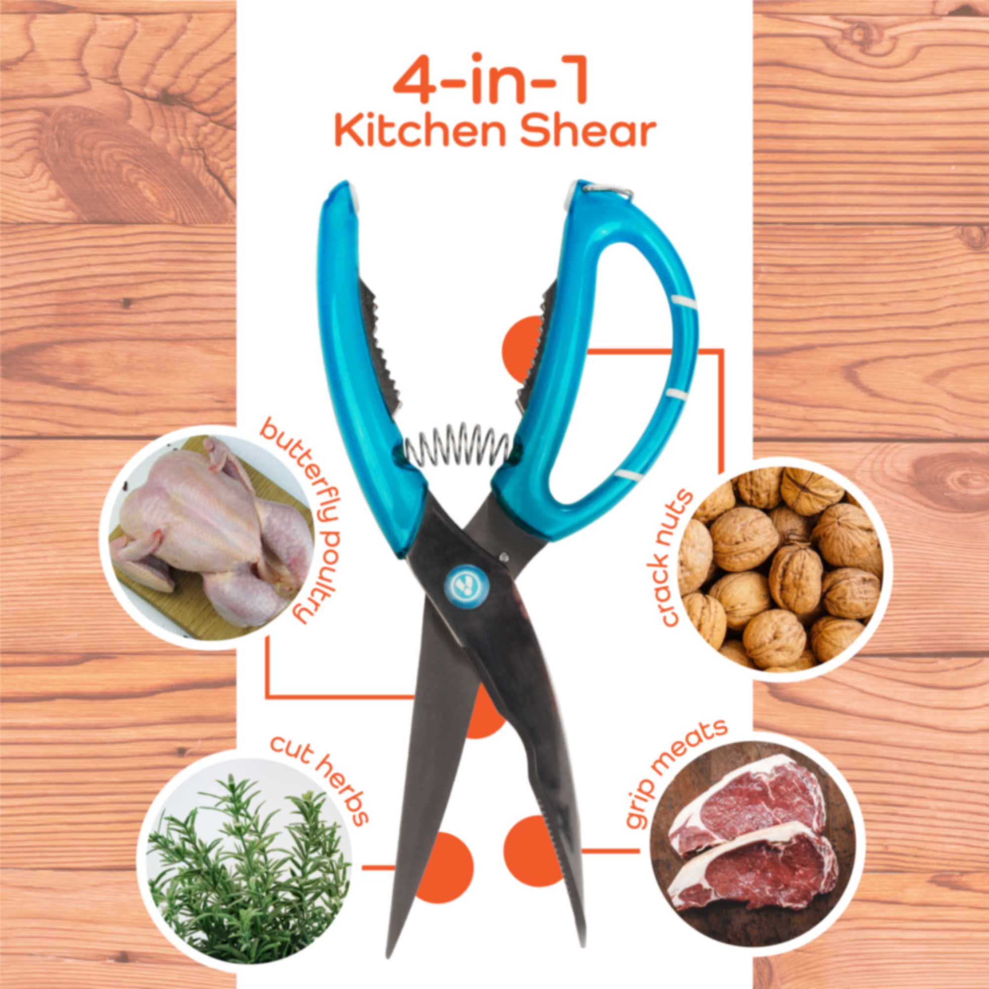 Master Butterfly Poultry 4-in-1 Kitchen Shears - Image 4