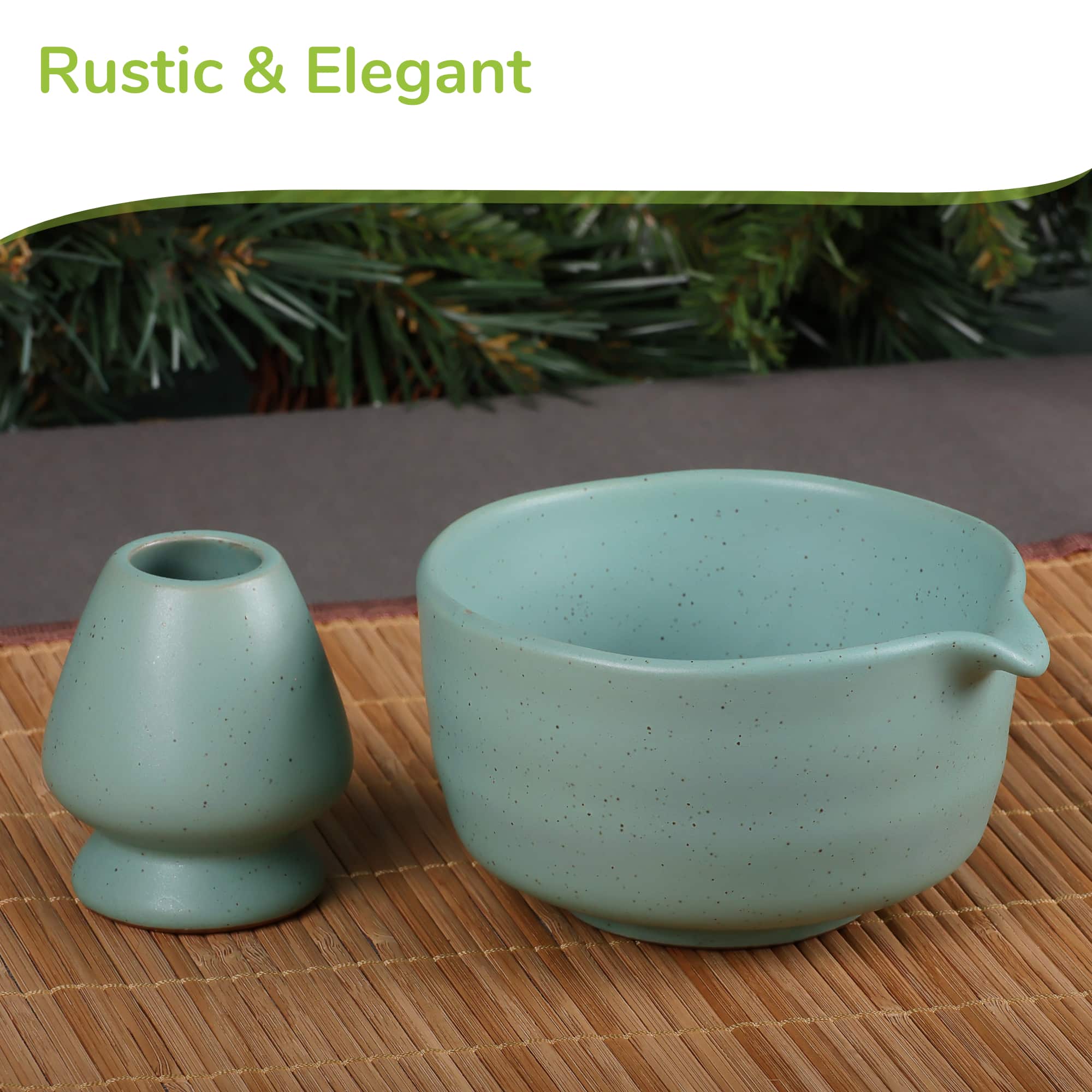 Ceramic Matcha Bowl & Rest Set - Image 4