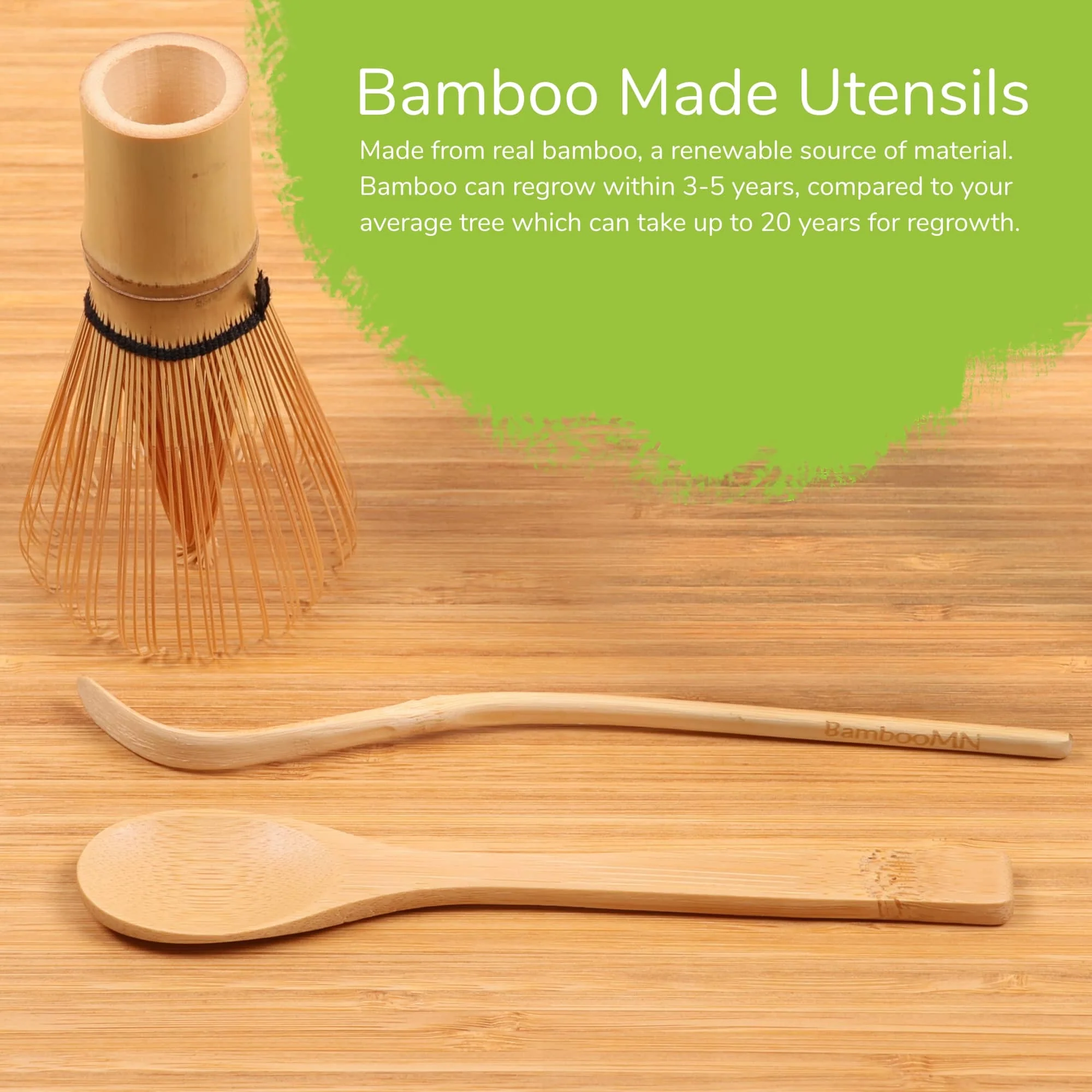 Matcha Bowl, Rest, Tea Whisk, Chashaku, & Tea Spoon Set - Image 4