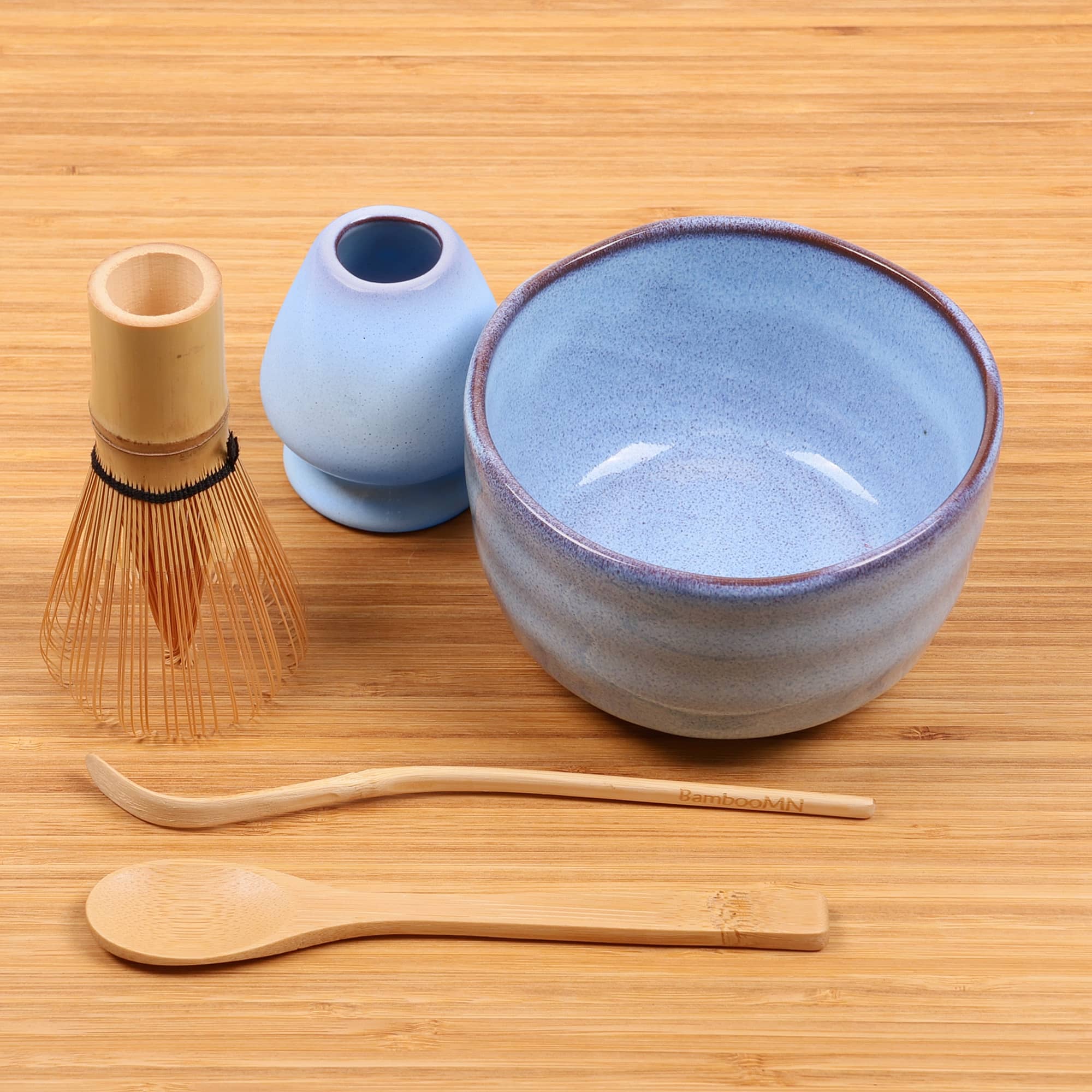 Matcha Bowl, Rest, Tea Whisk, Chashaku, & Tea Spoon Set - Image 7