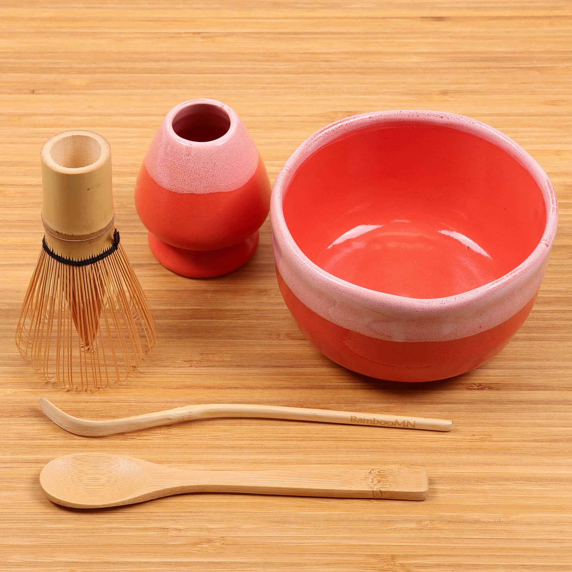 Matcha Bowl, Rest, Tea Whisk, Chashaku, & Tea Spoon Set - Image 8