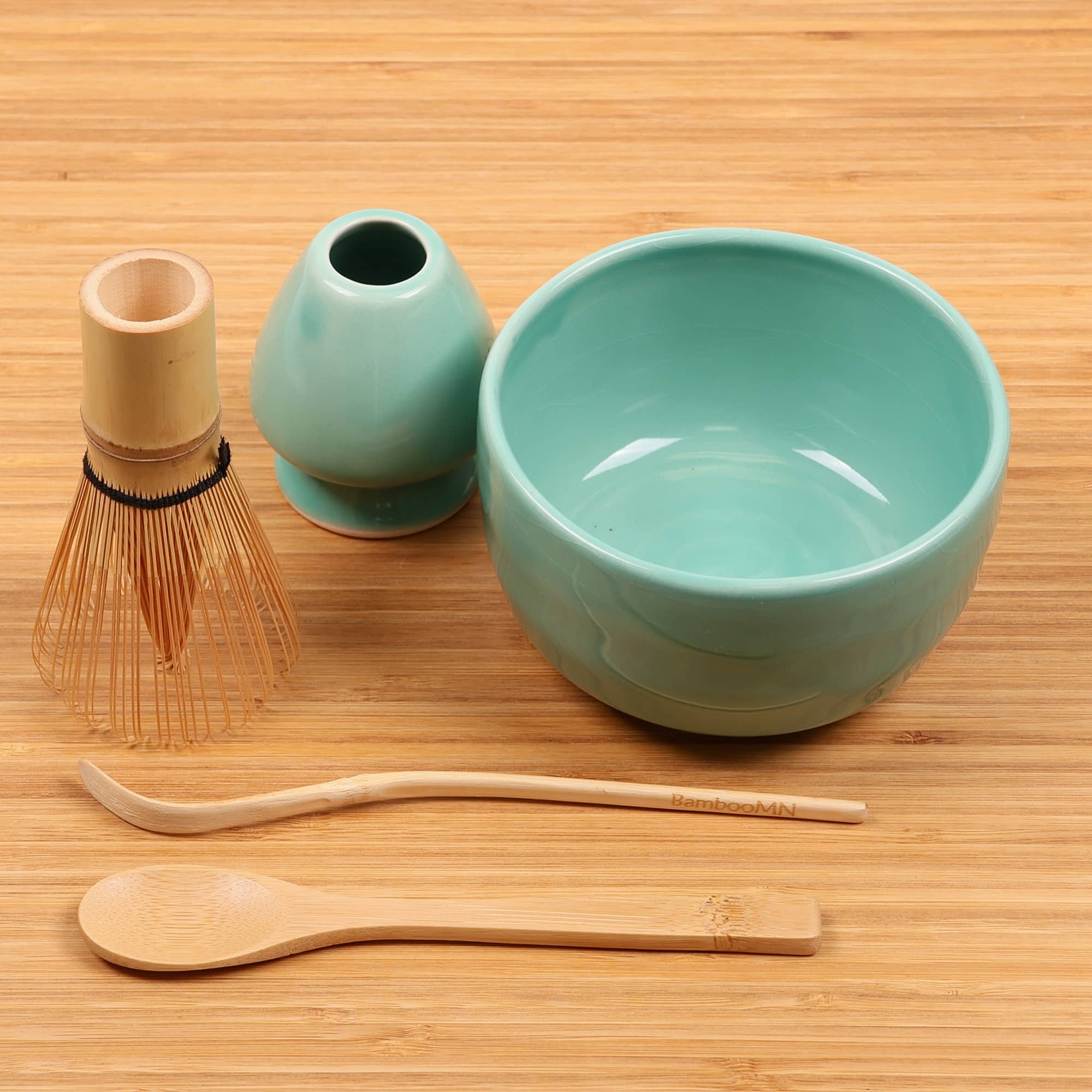Matcha Bowl, Rest, Tea Whisk, Chashaku, & Tea Spoon Set - Image 9
