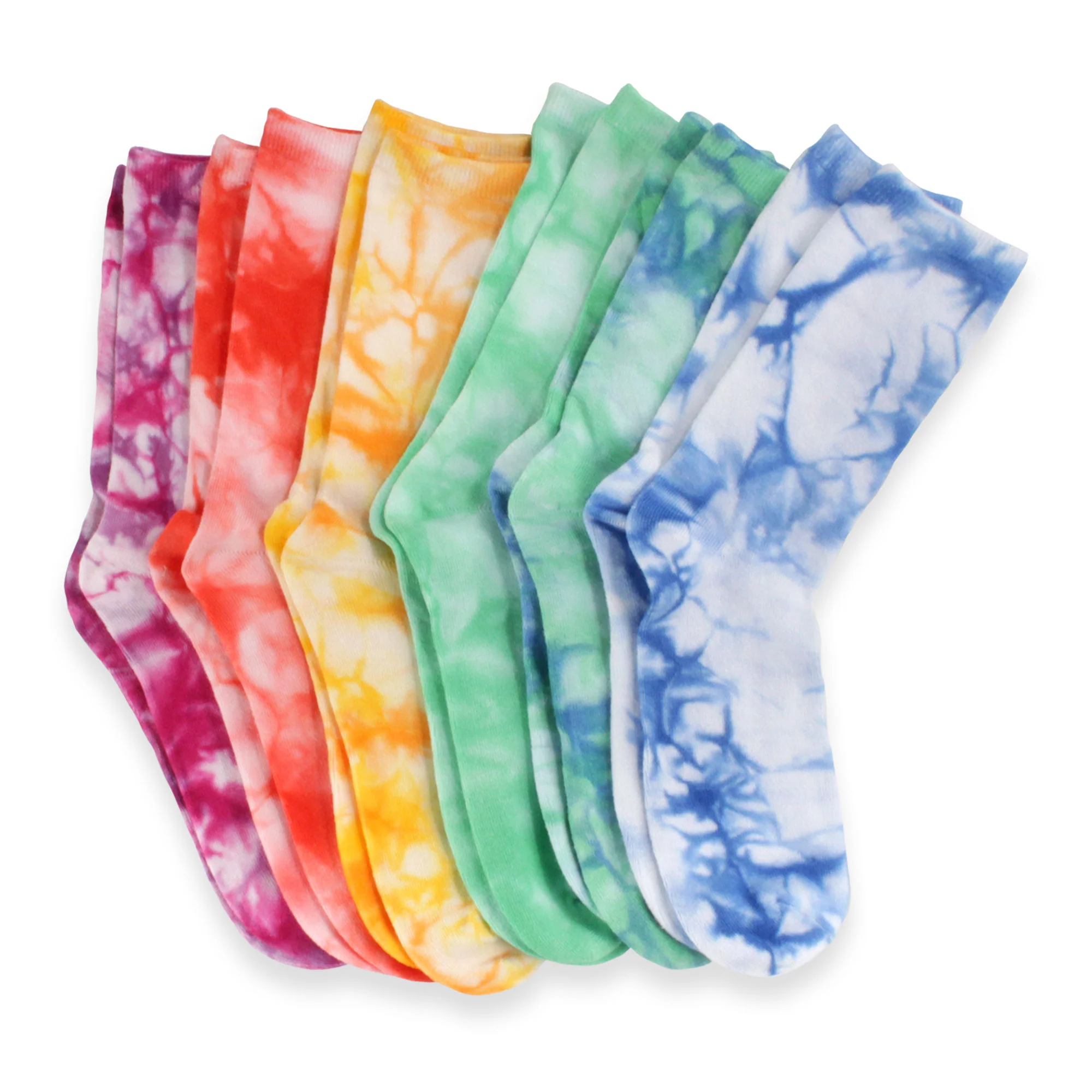 Men's Bamboo Tie Dye Crew Socks: 4 Pairs - Image 9