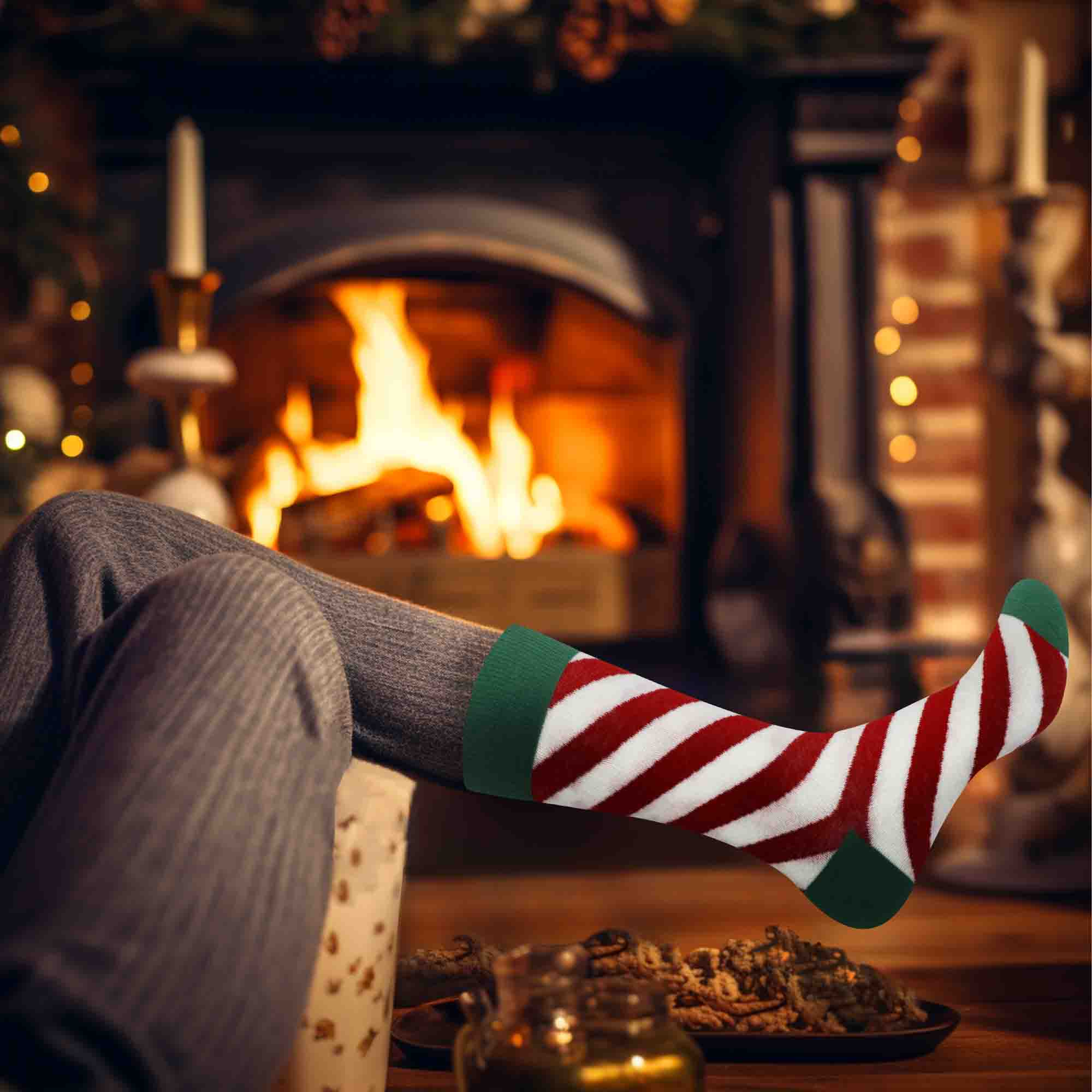 Men's Cotton Christmas Design Socks - Image 2