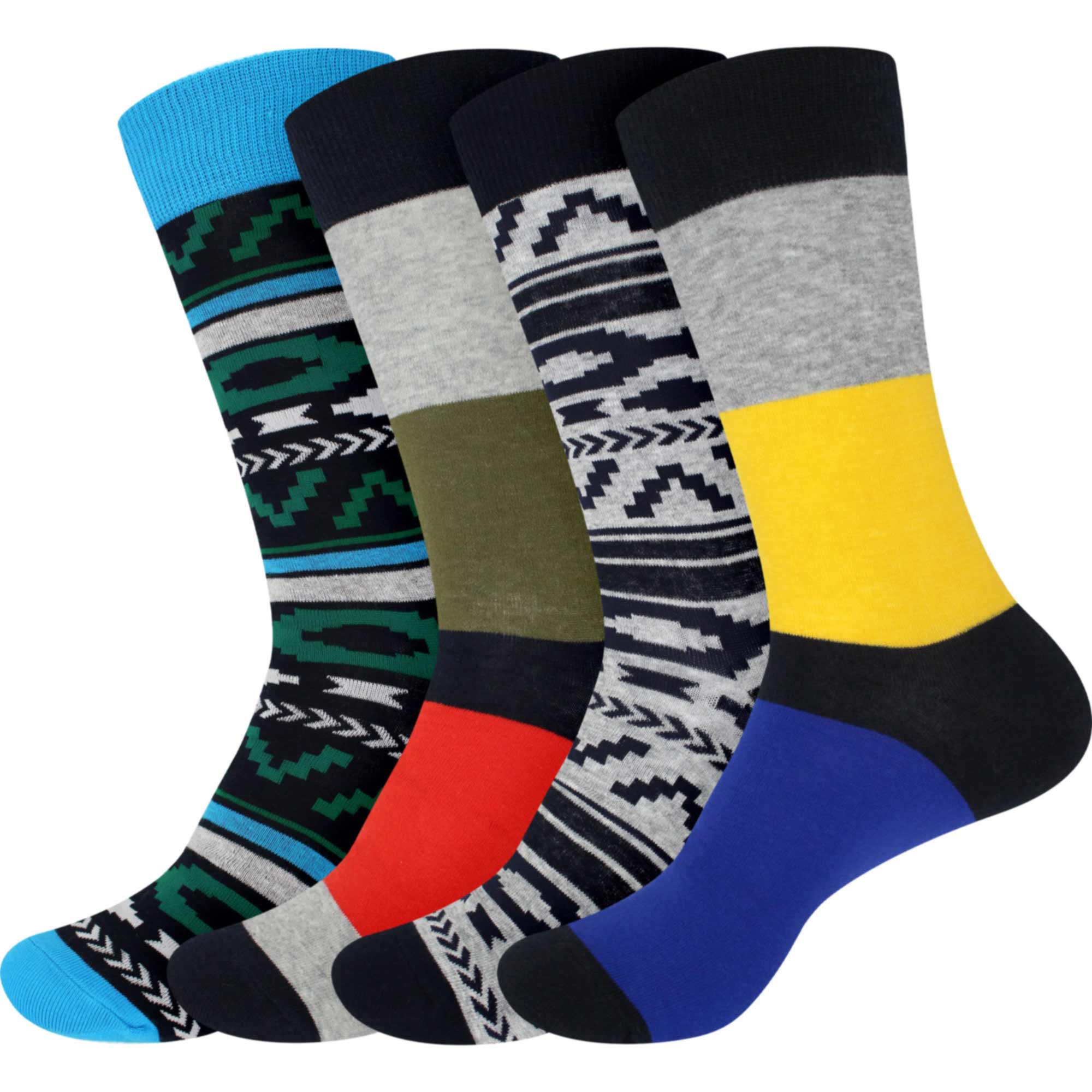 Men's Cotton Colorful Dress Socks - Image 30