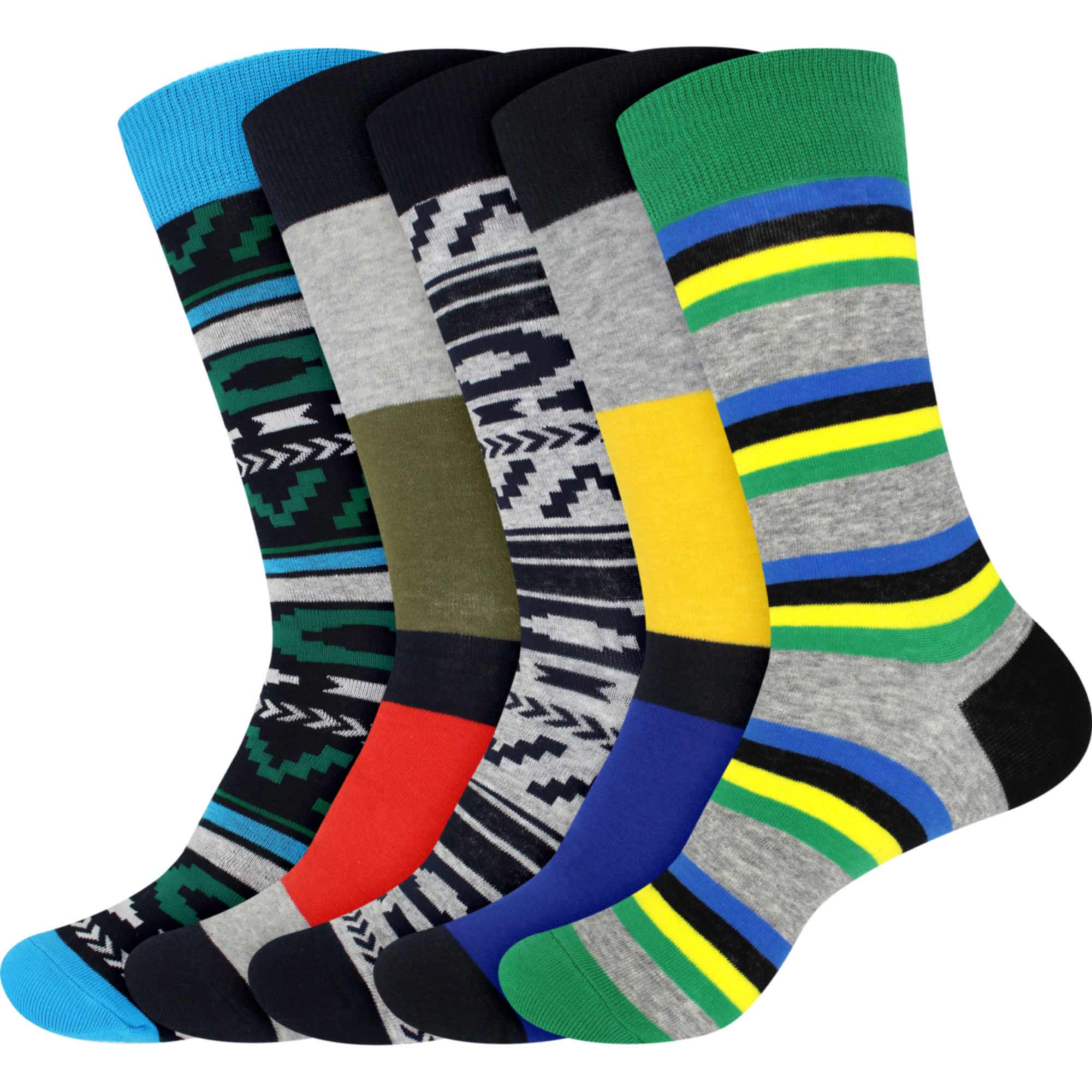 Men's Cotton Colorful Dress Socks - Image 32