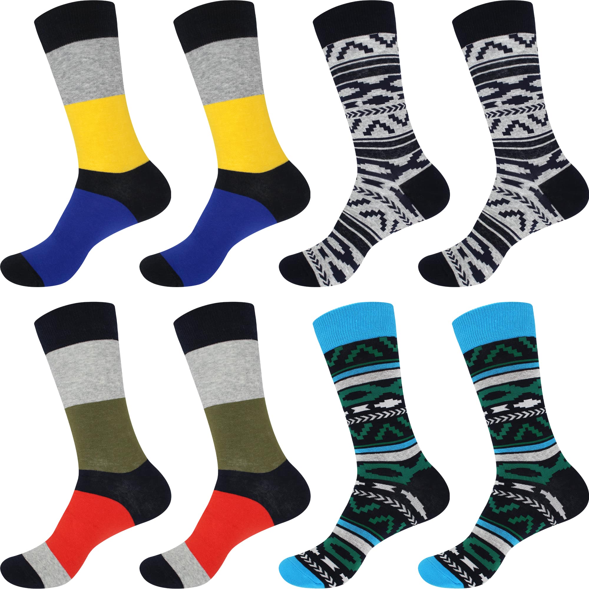 Men's Cotton Colorful Dress Socks - Image 33