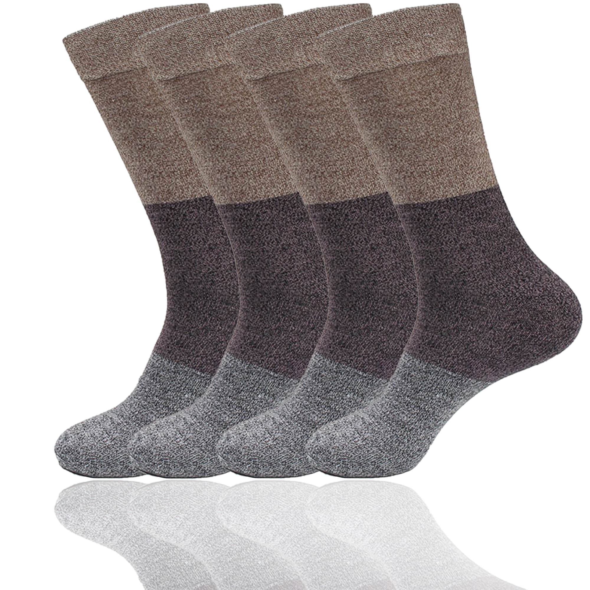 Men's Bamboo Vintage Casual Crew 3 Color Stripe Socks - Image 15