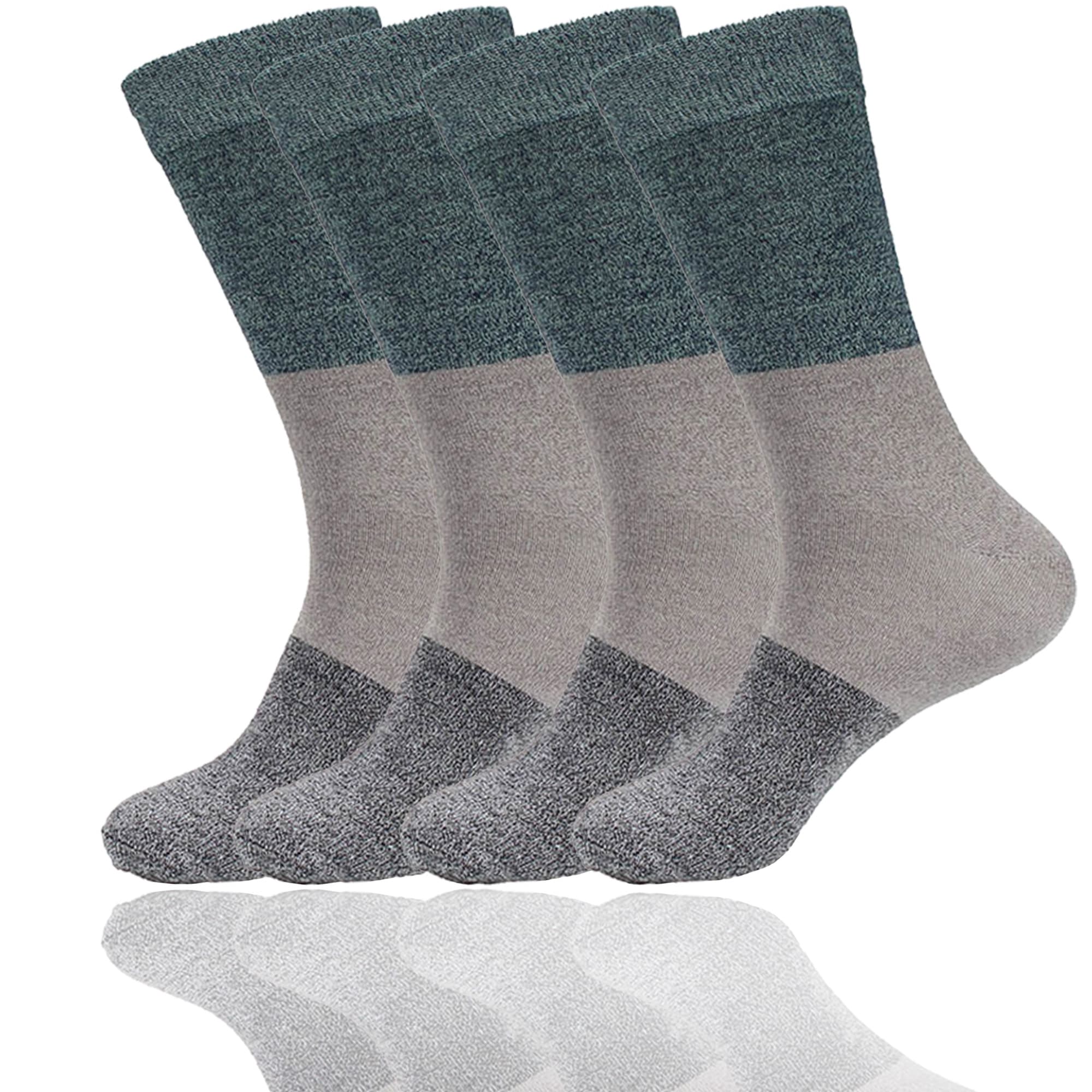 Men's Bamboo Vintage Casual Crew 3 Color Stripe Socks - Image 16