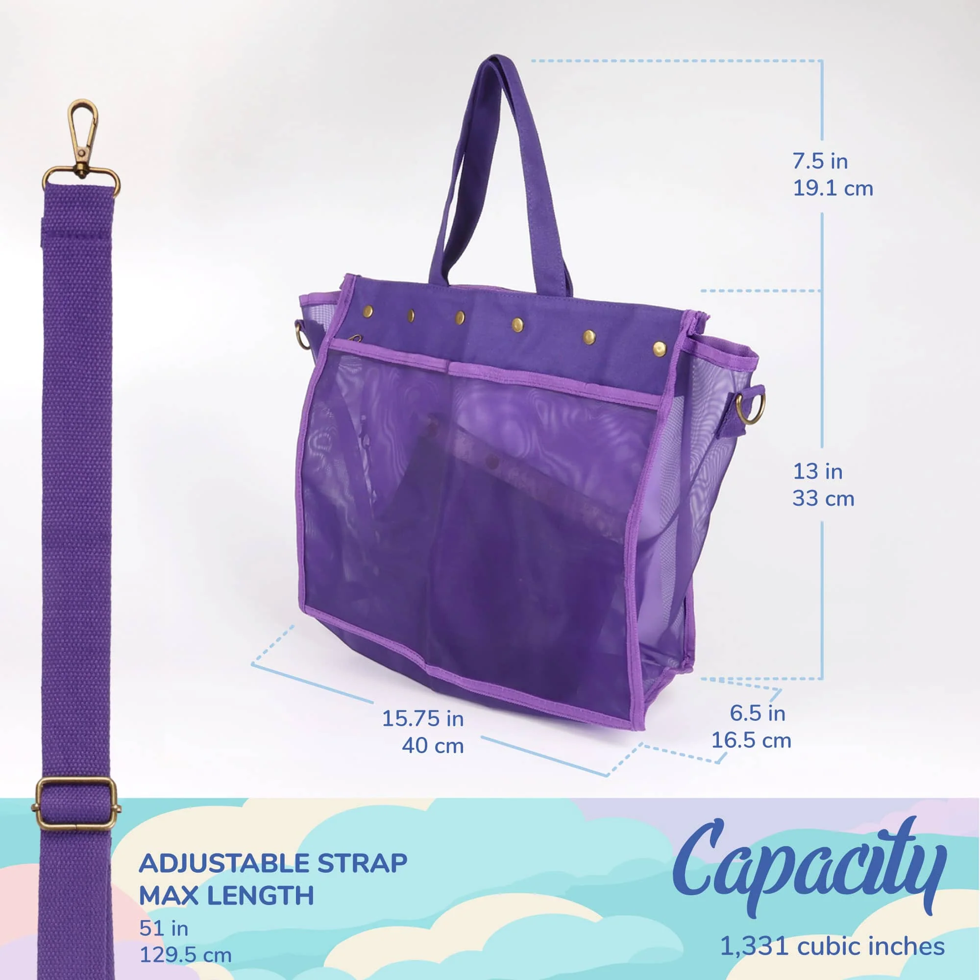 Mesh Yarn Storage Tote Bags - Image 3