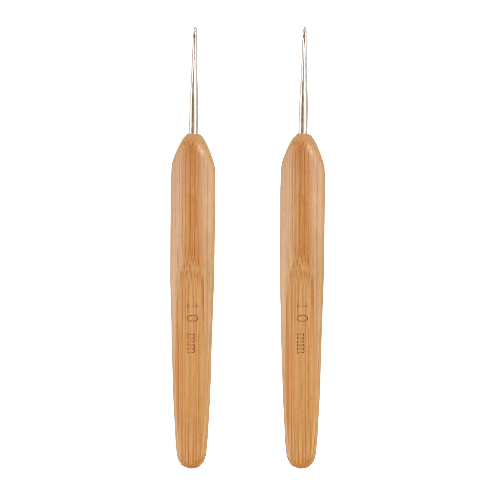 Steel Crochet Hooks w/ Bamboo Handle - 2 Piece Sets - Image 7