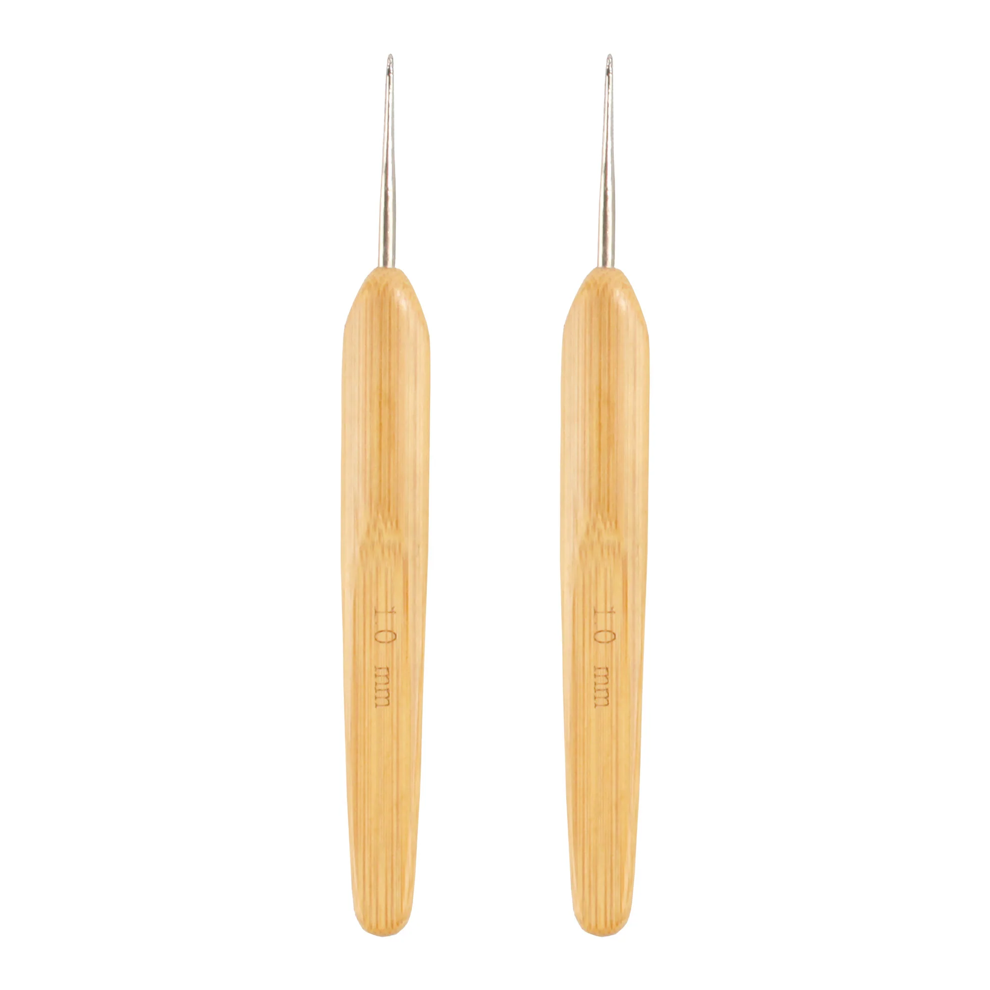 Steel Crochet Hooks w/ Bamboo Handle - 2 Piece Sets - Image 8