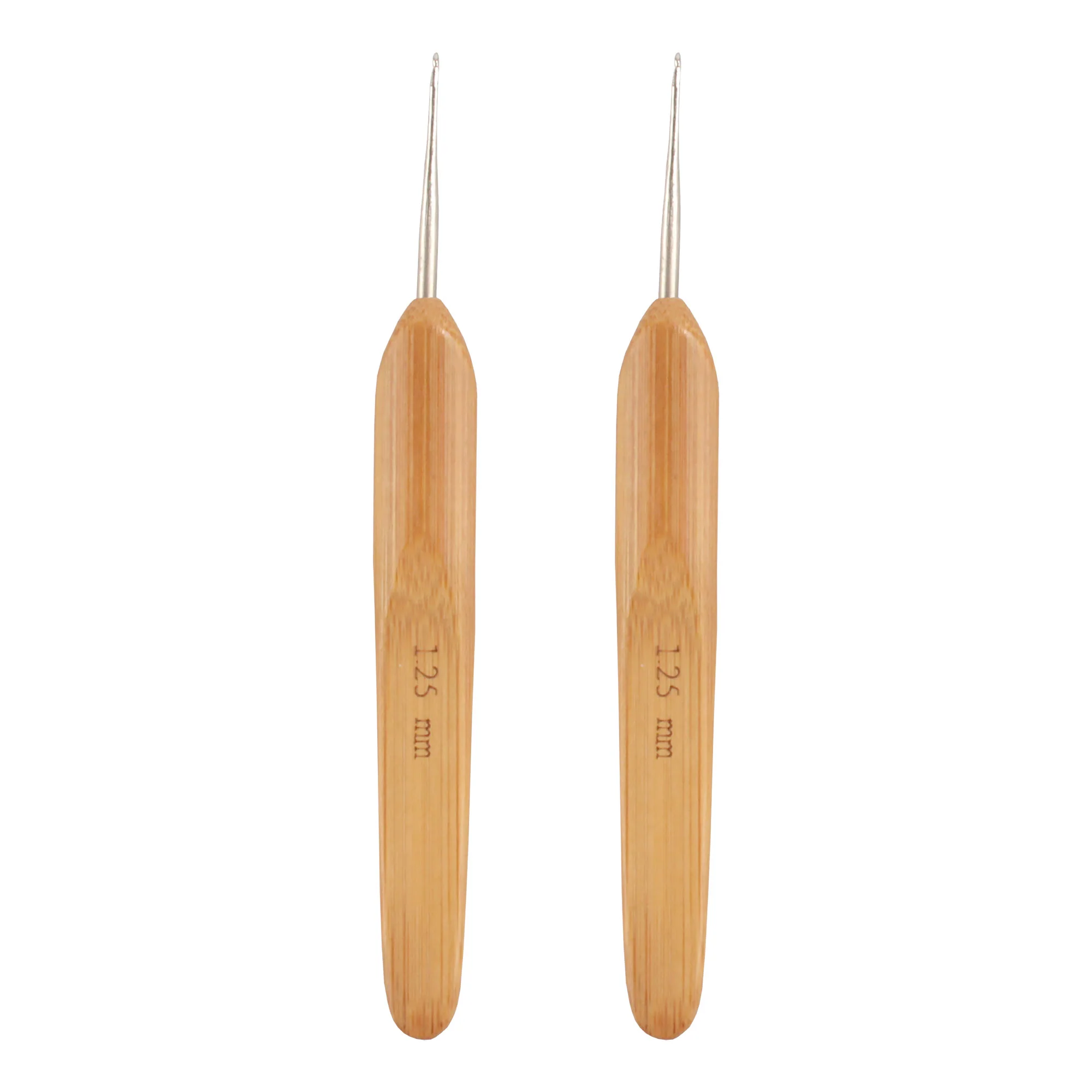 Steel Crochet Hooks w/ Bamboo Handle - 2 Piece Sets - Image 9