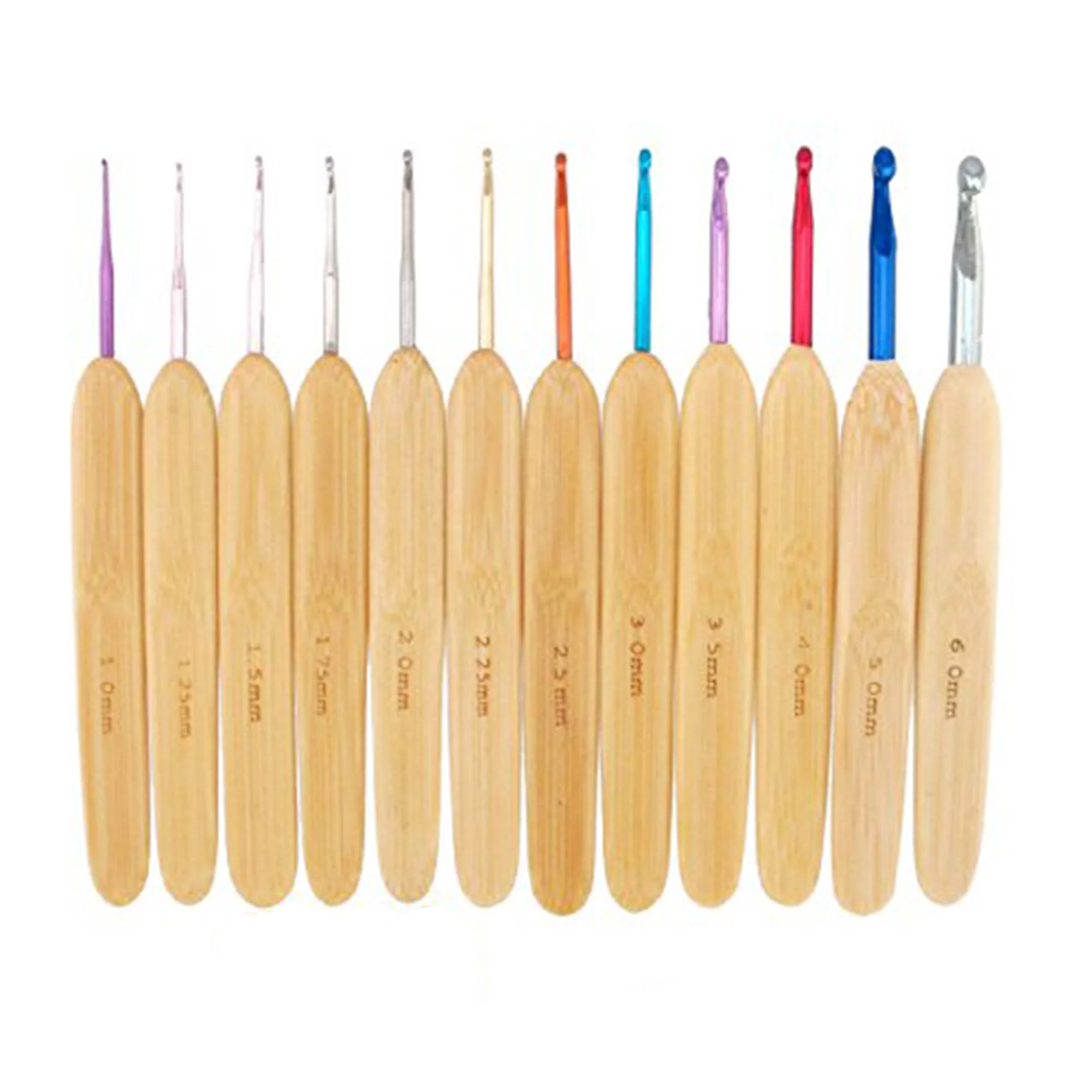 12pc Steel Bamboo Crochet Hook Sets - Image 7
