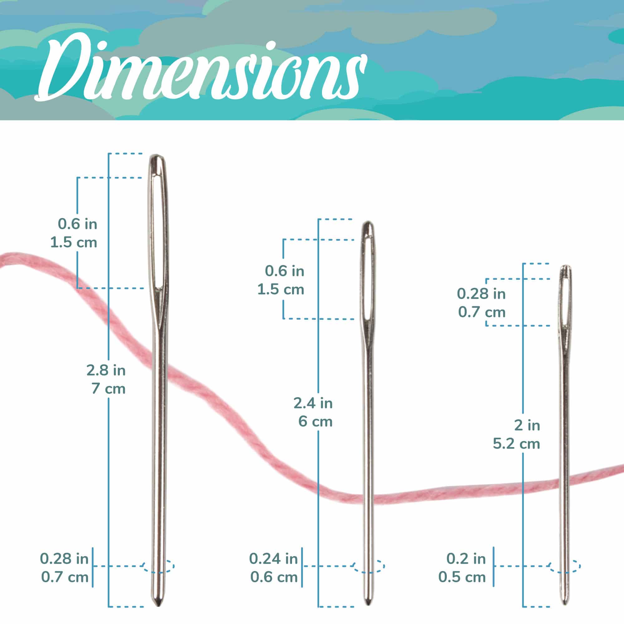 Metal Darning Needle Set - Image 3