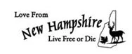 Bamboo Back Scratcher Shoe Horn Bongers With Love Series of States, New Hampshire