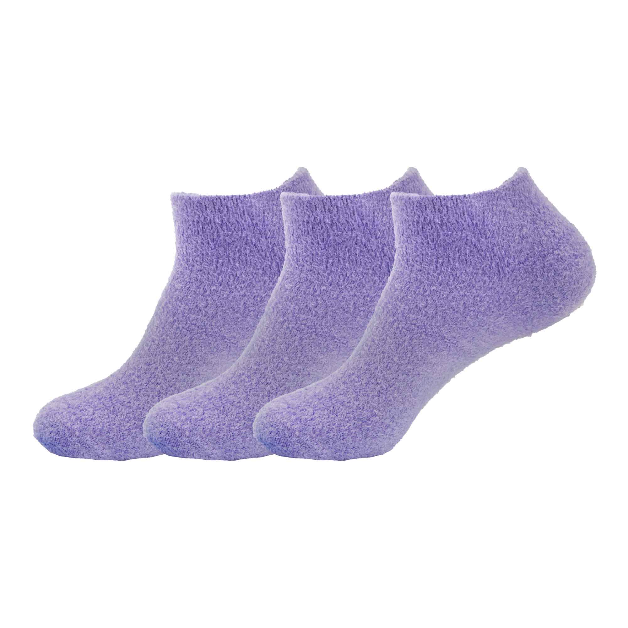 Women's Aloe Infused Fuzzy Nylon Socks: 3 Pairs - Image 12