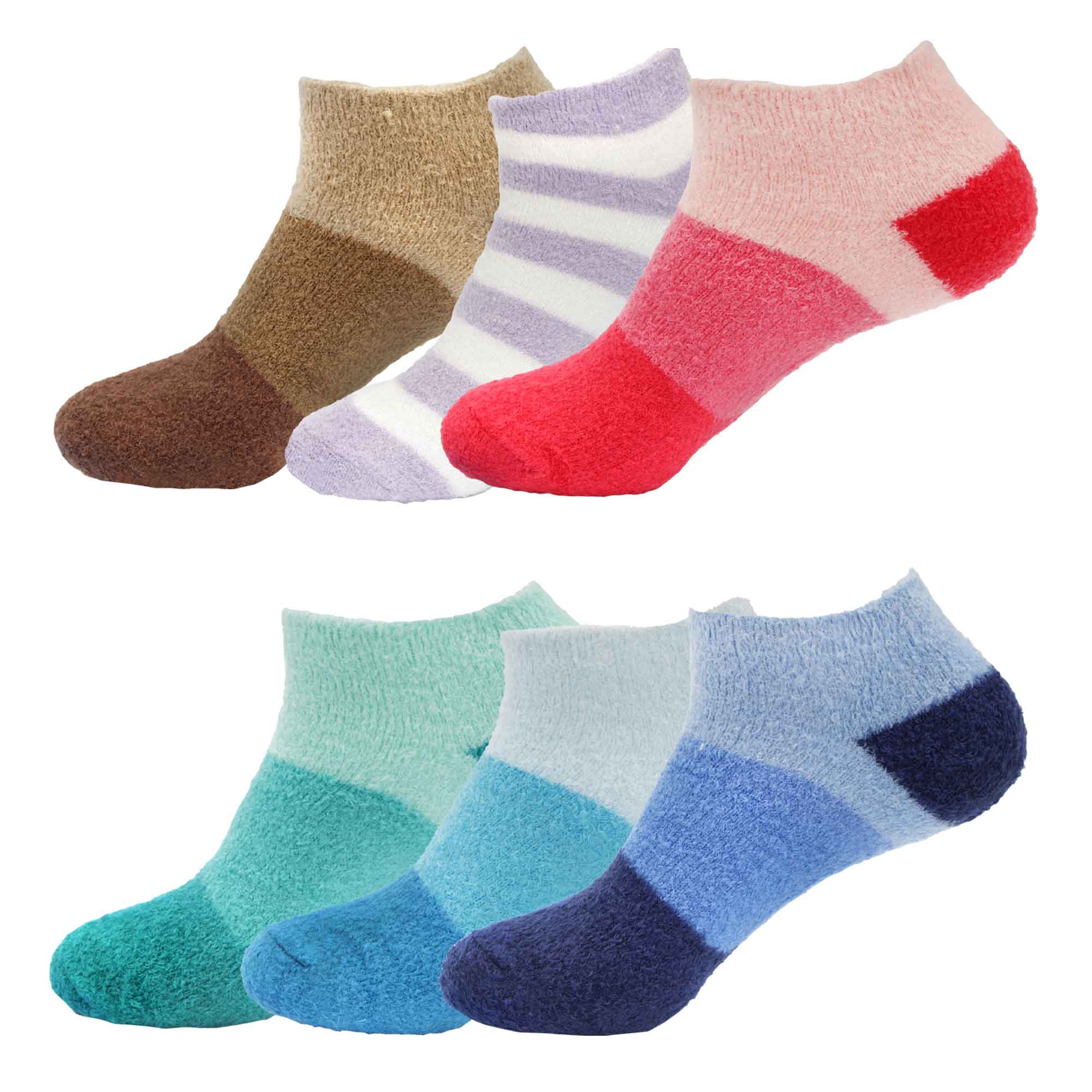 Women's Aloe Infused Fuzzy Nylon Socks Assortments - Image 18