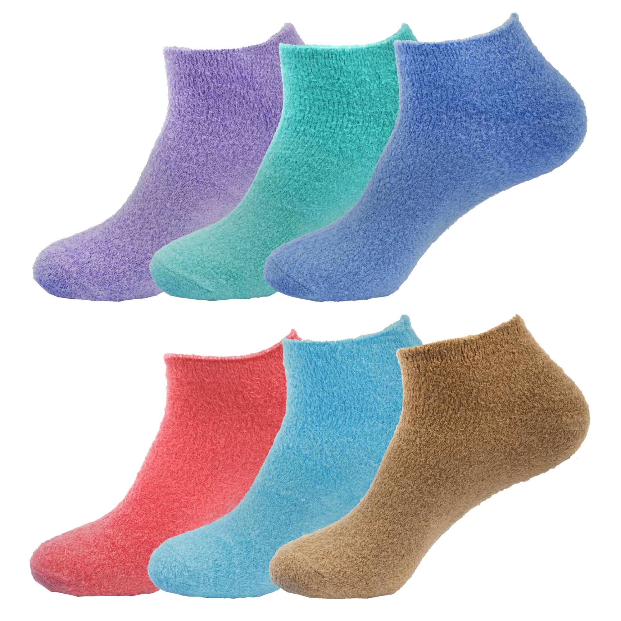 Women's Aloe Infused Fuzzy Nylon Socks Assortments - Image 19