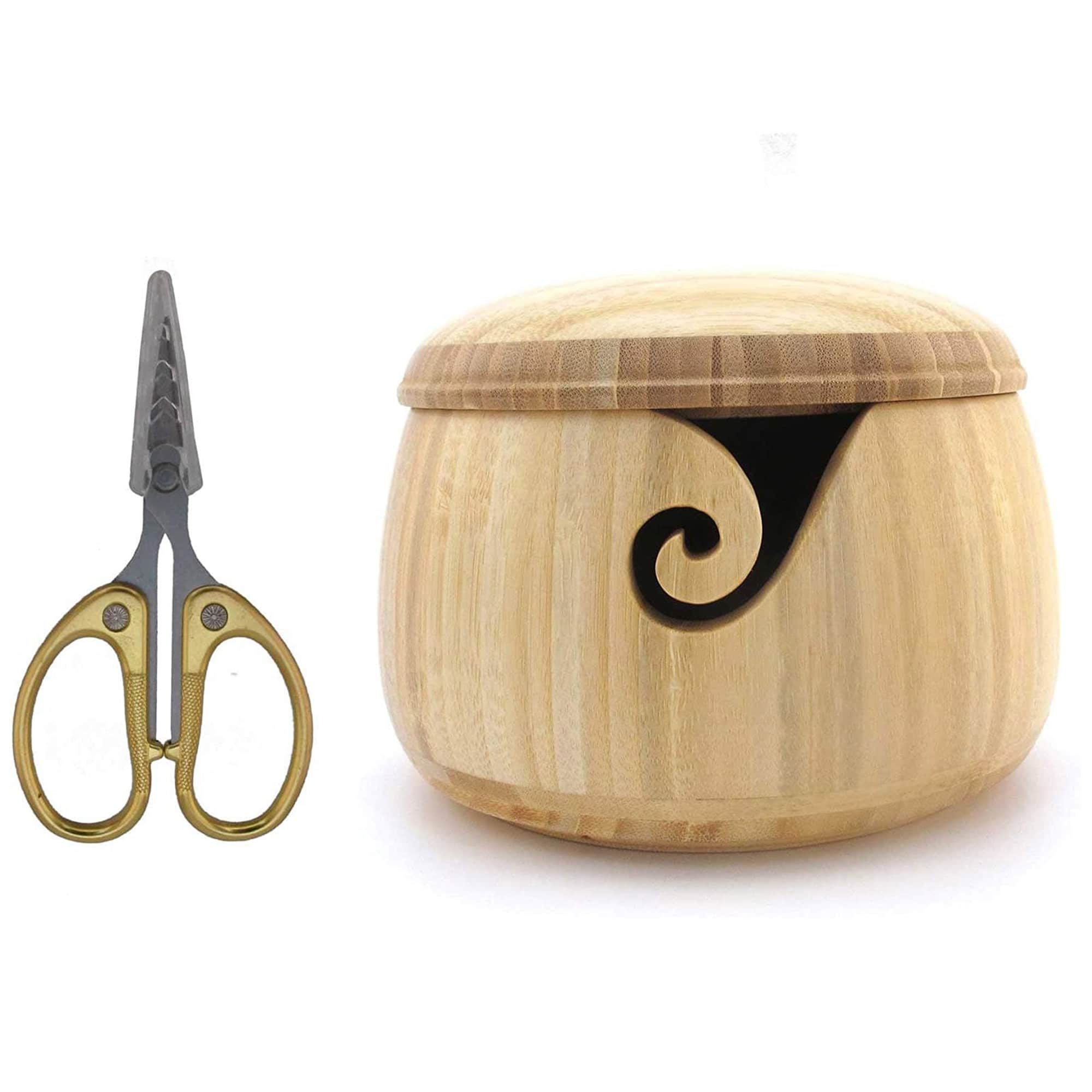Bamboo Yarn Bowl and Embroidery Scissor - Image 5