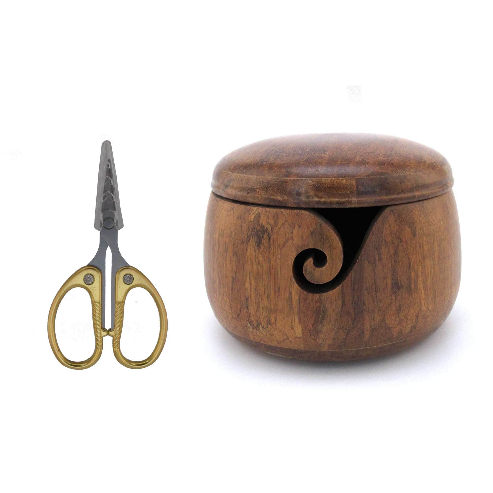 Bamboo Yarn Bowl and Embroidery Scissor - Image 6