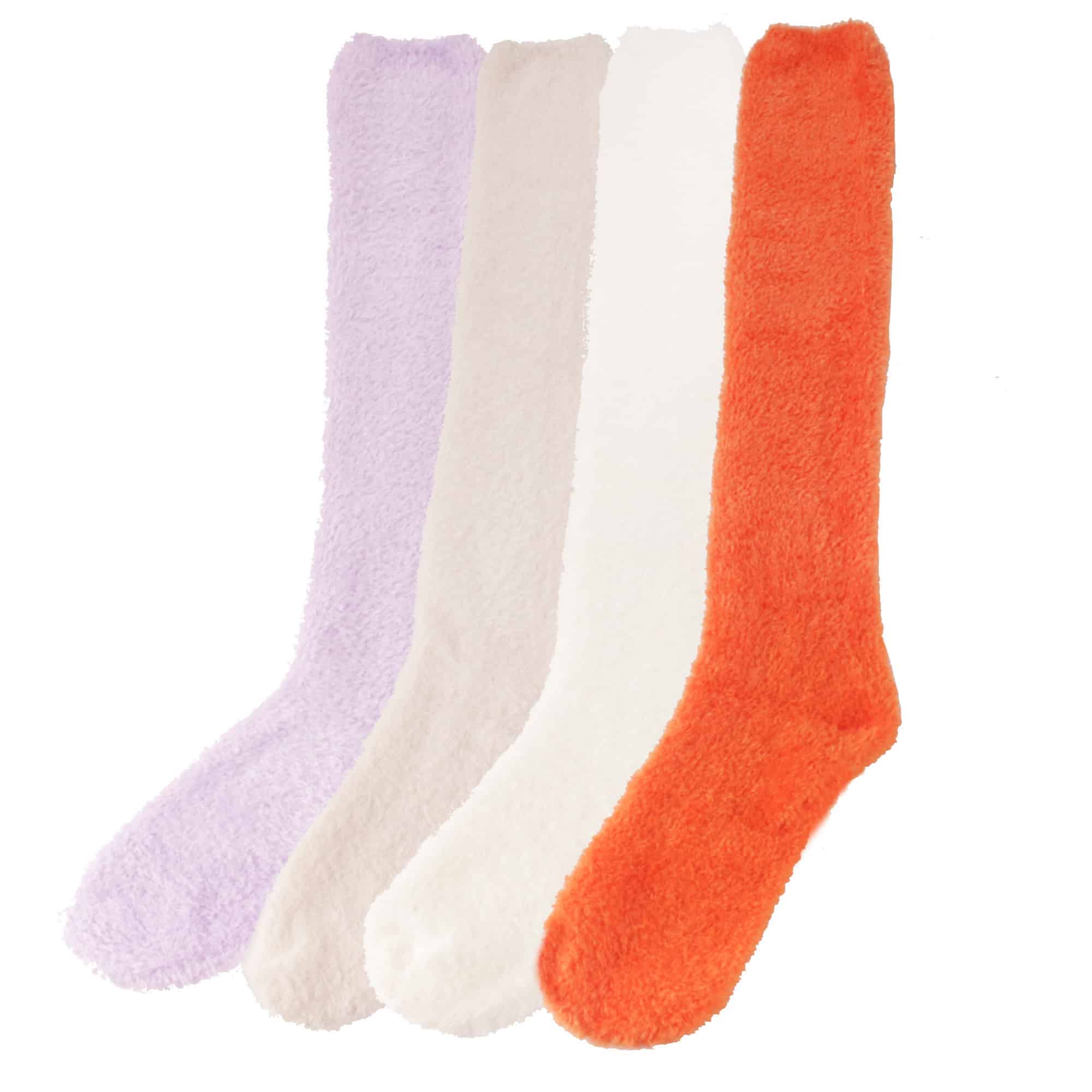 Women's Fuzzy Pastel Colored Knee High Socks - Image 6
