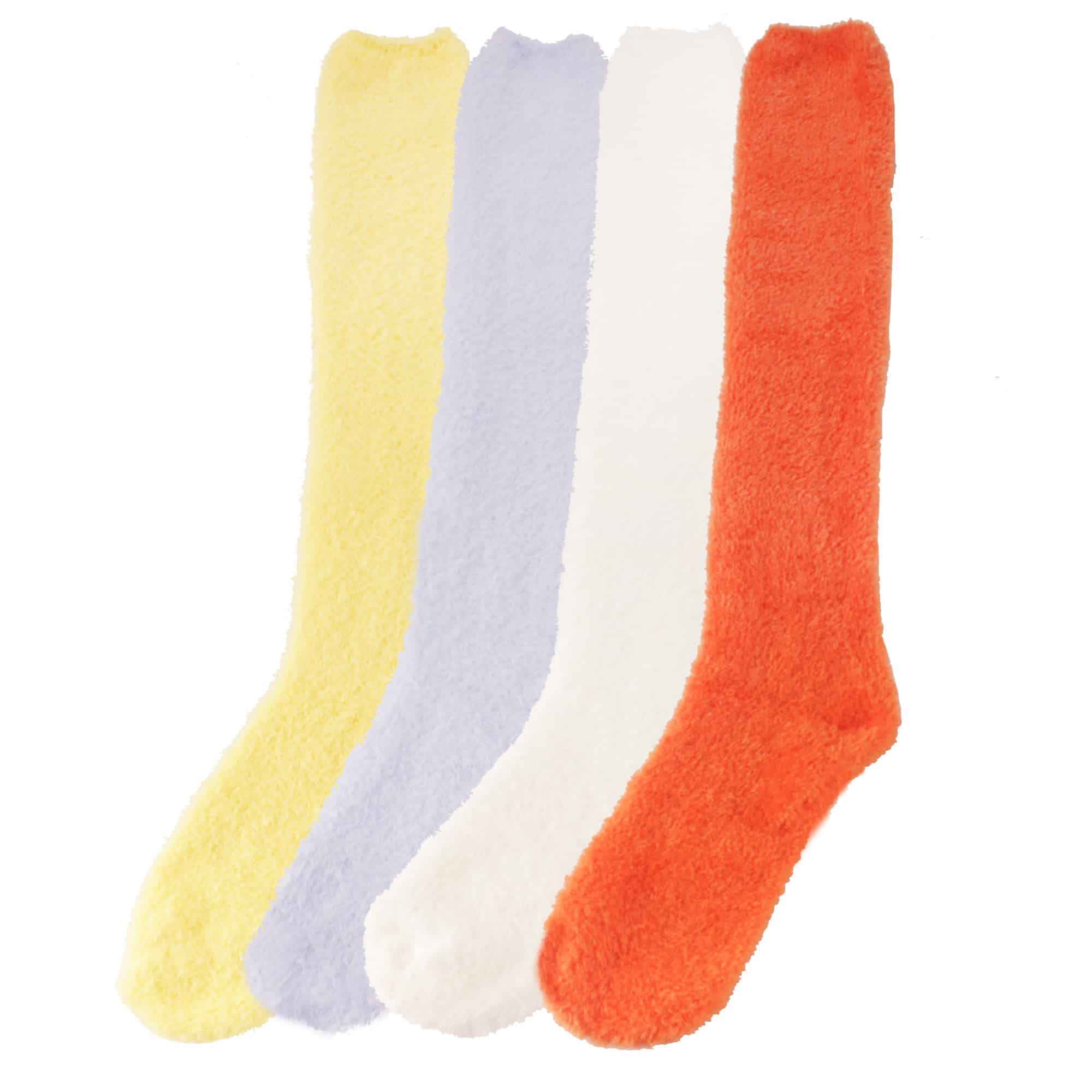 Women's Fuzzy Pastel Colored Knee High Socks - Image 7