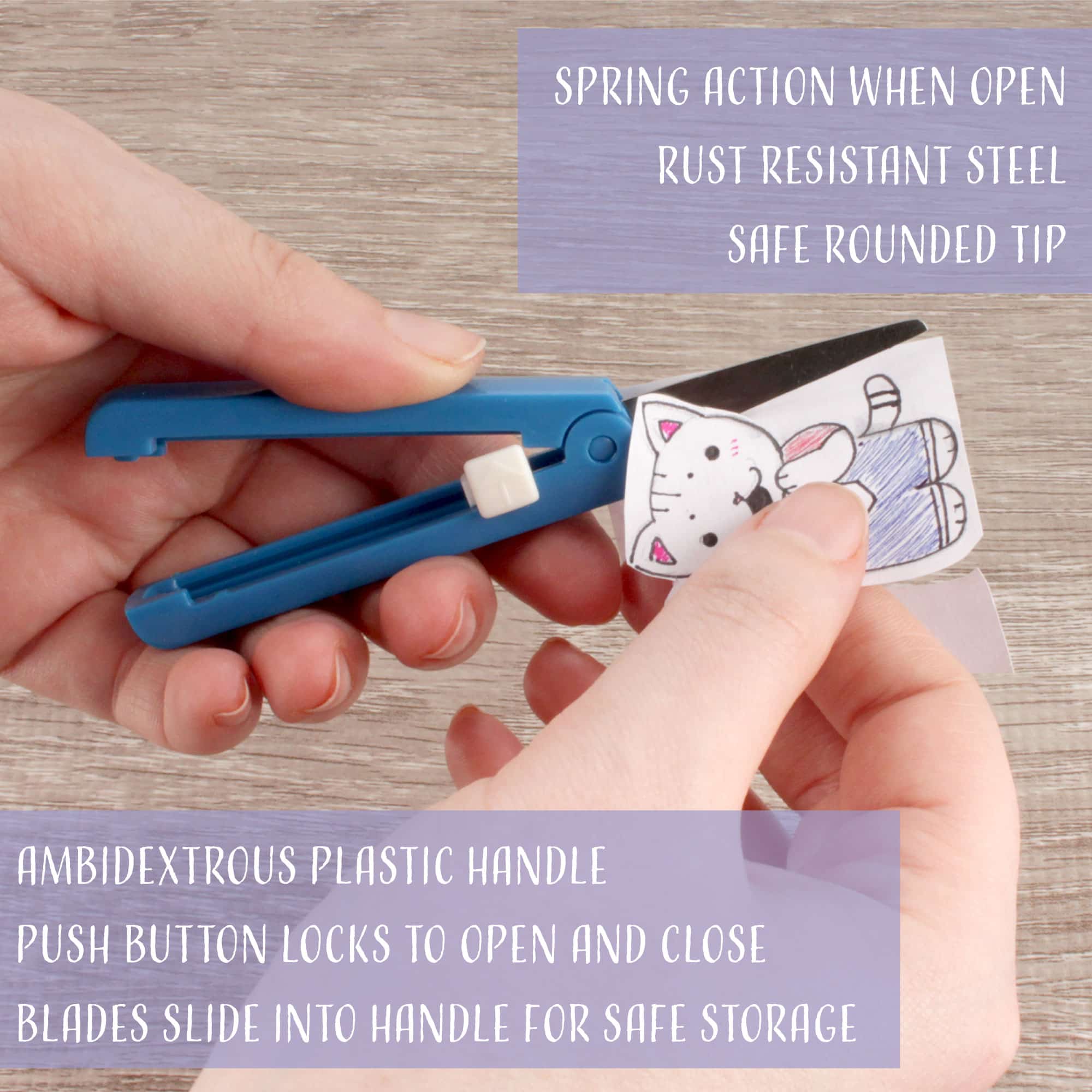 Push Open Folding Scissors - Image 4