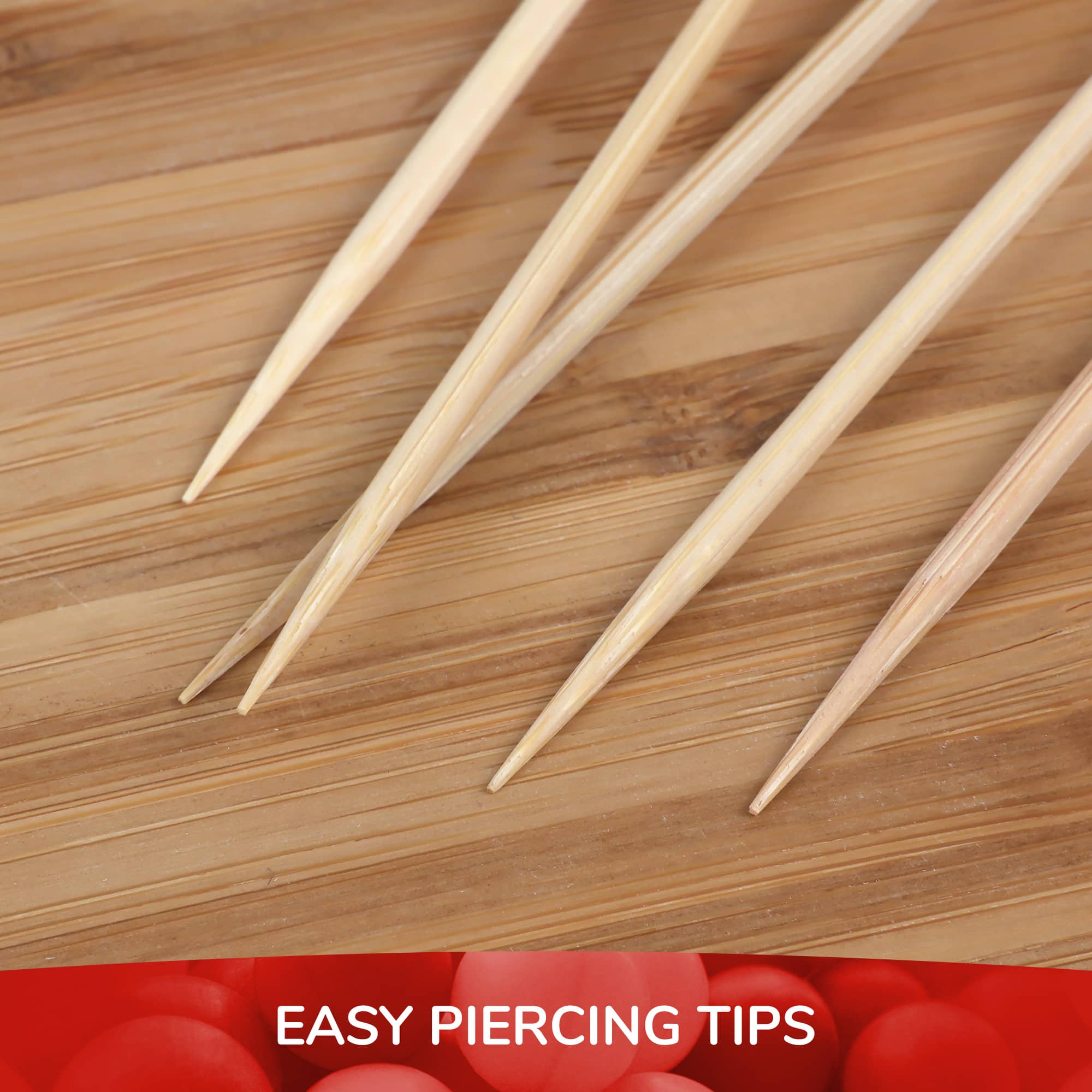 4.7" Ball Bamboo Food Picks - Image 3