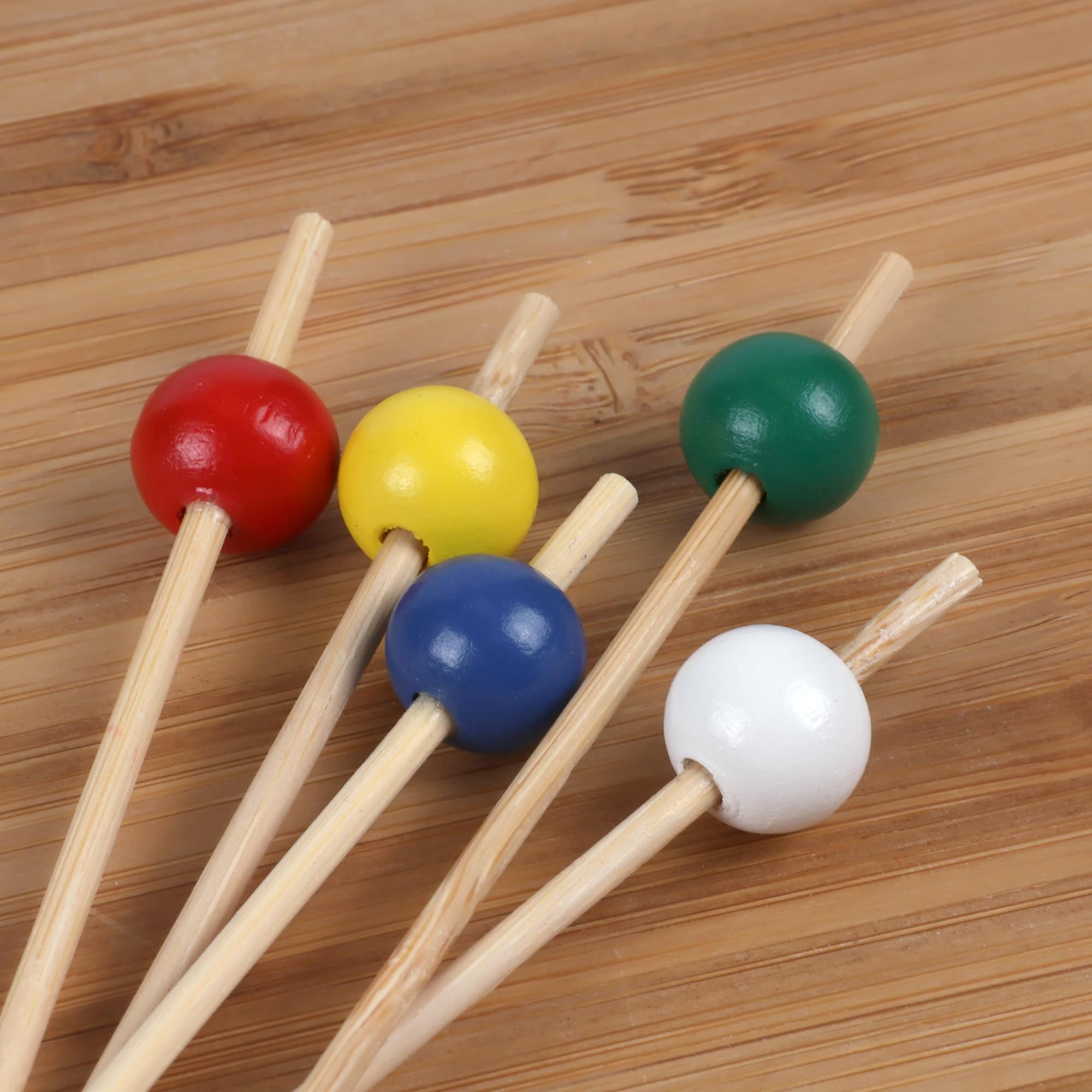 4.7" Ball Bamboo Food Picks - Image 15