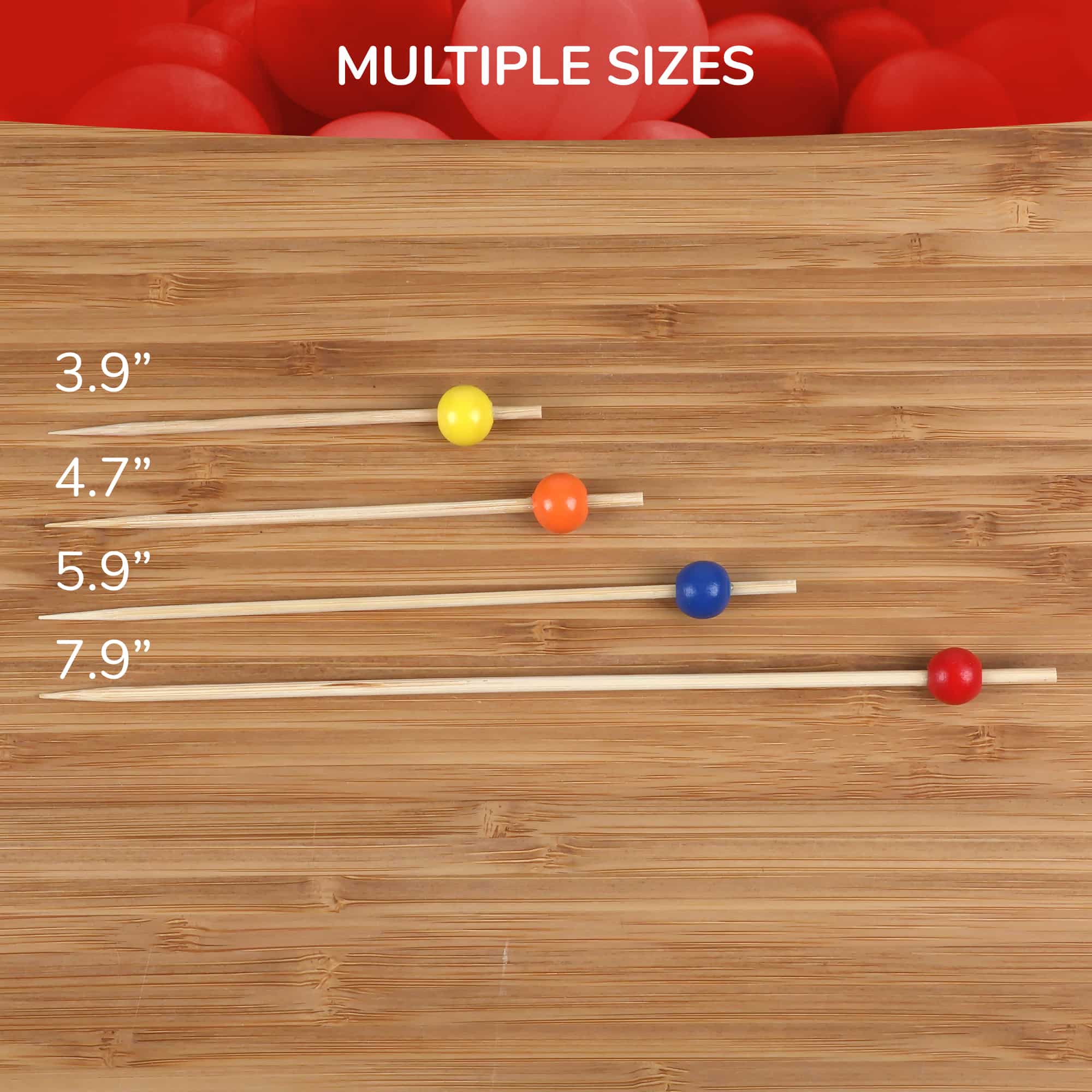 4.7" Ball Bamboo Food Picks - Image 4