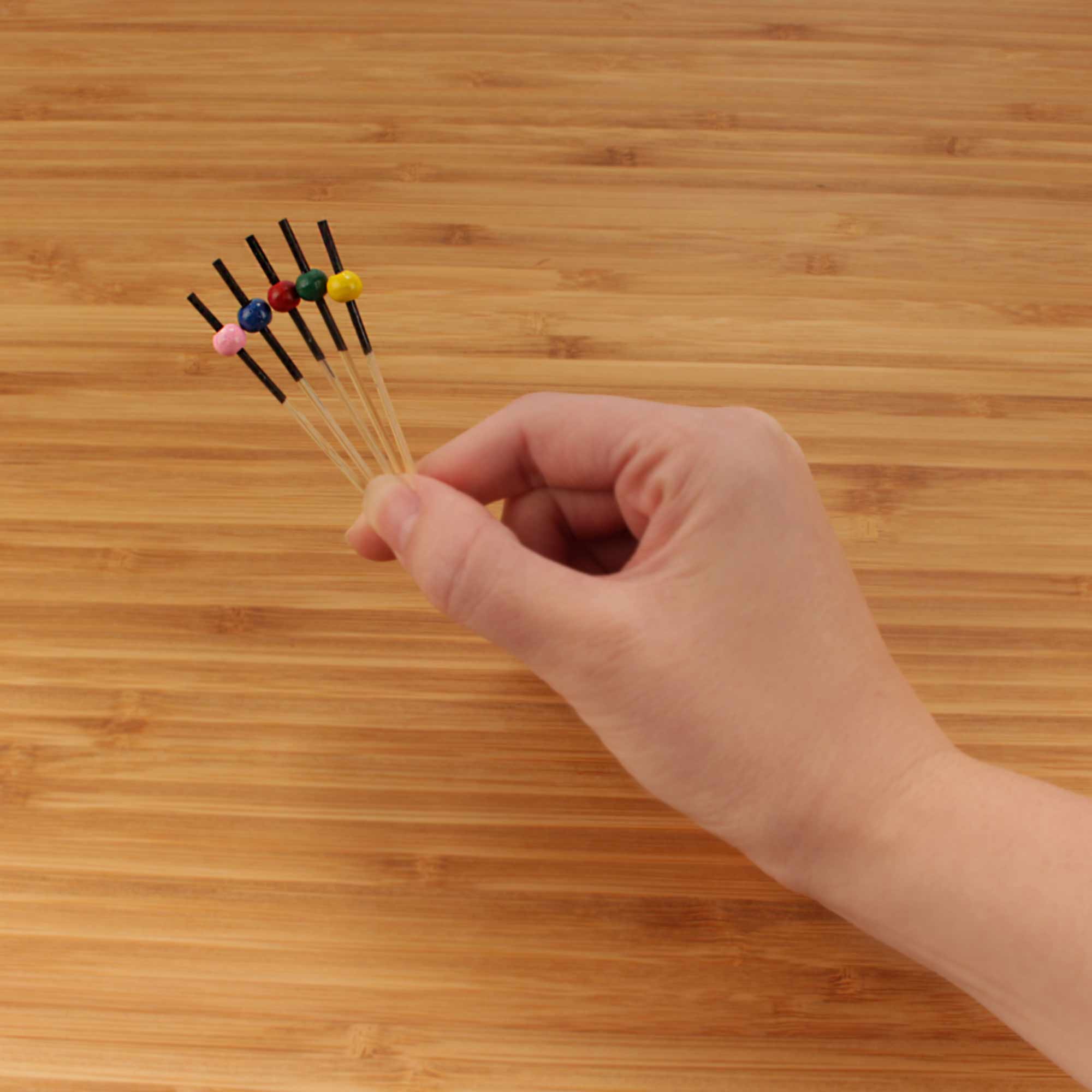 2.7" Ball Bamboo Food Picks - Image 4