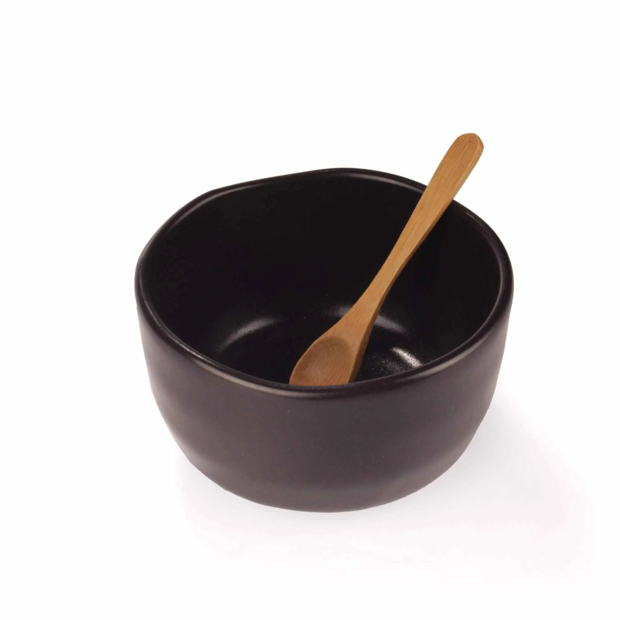 Small Bamboo Salt/Spice Spoon - Oval Head - Carbonized Brown - Image 4
