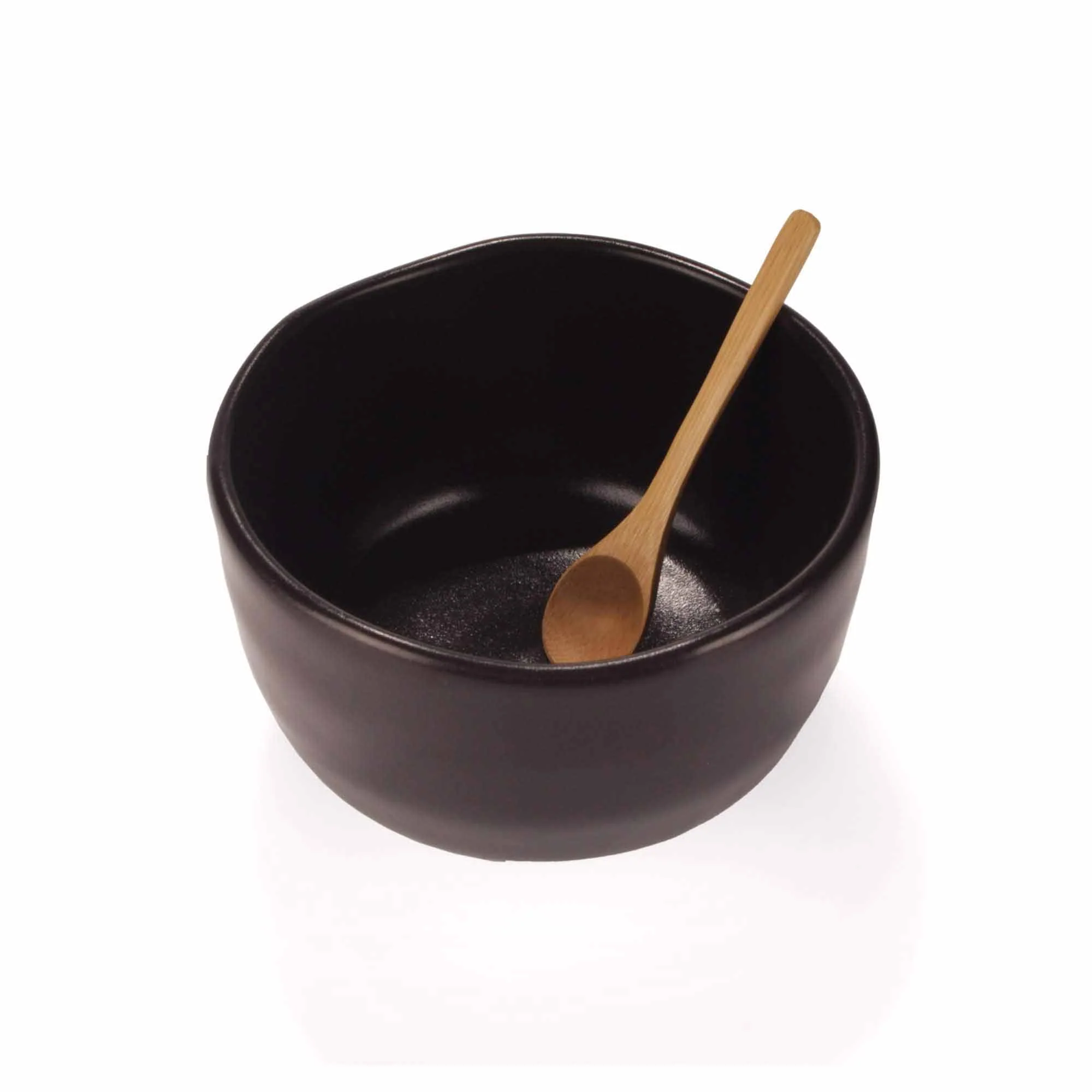 Small Bamboo Salt/Spice Spoon - Round Head - Carbonized Brown - Image 4