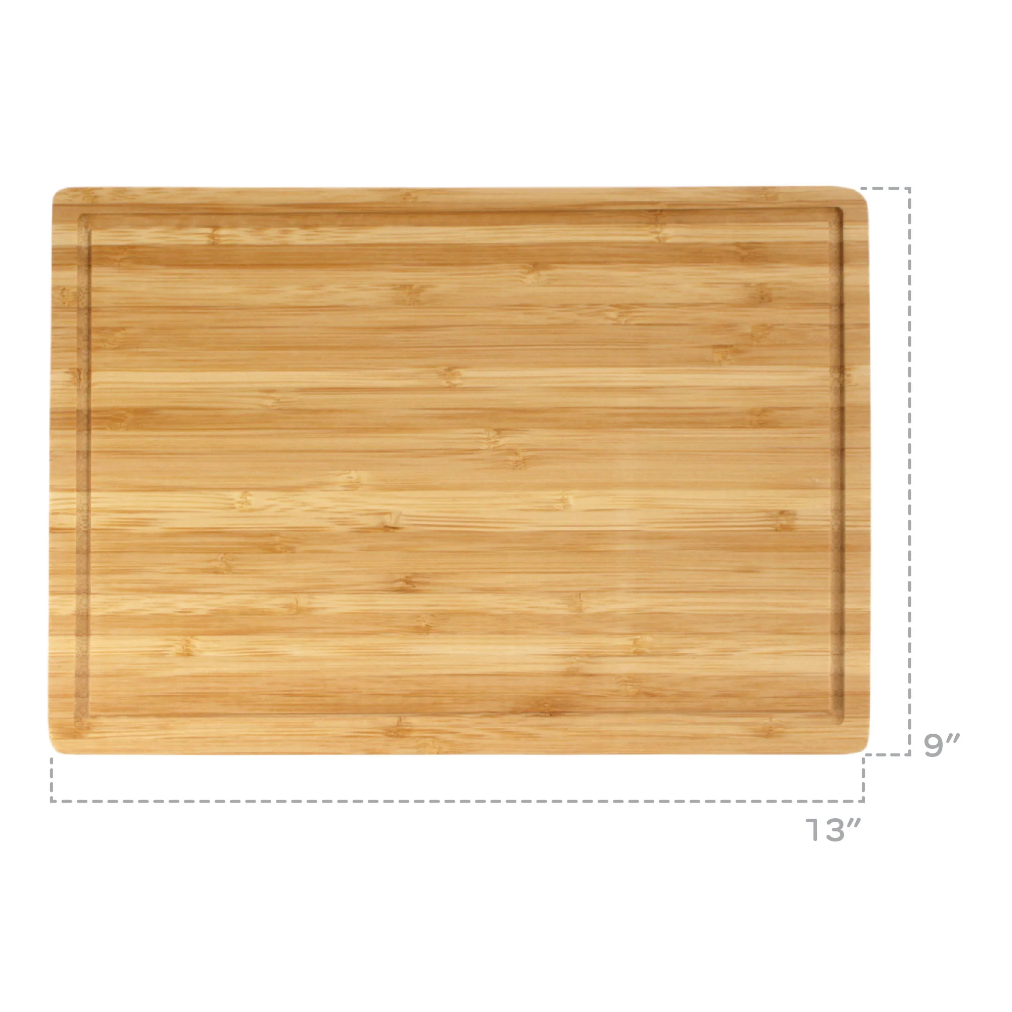 Flat Grooved Thin Bamboo Cutting Board 13" x 9" x 0.4" - Image 6