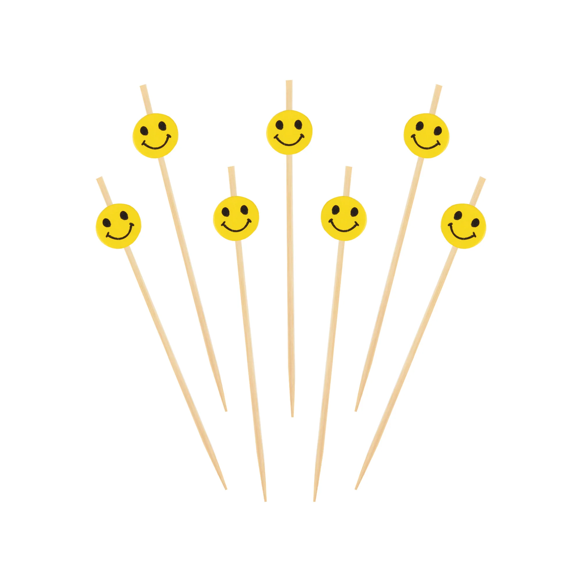 Smiley Face Bamboo Food Picks - Image 10