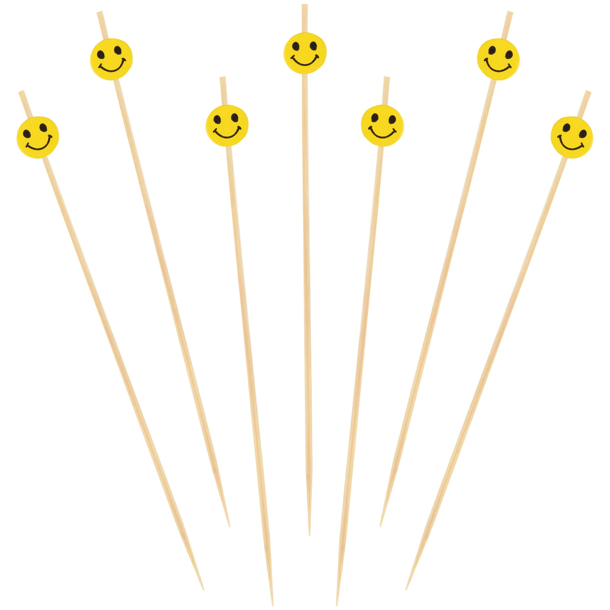 Smiley Face Bamboo Food Picks - Image 11