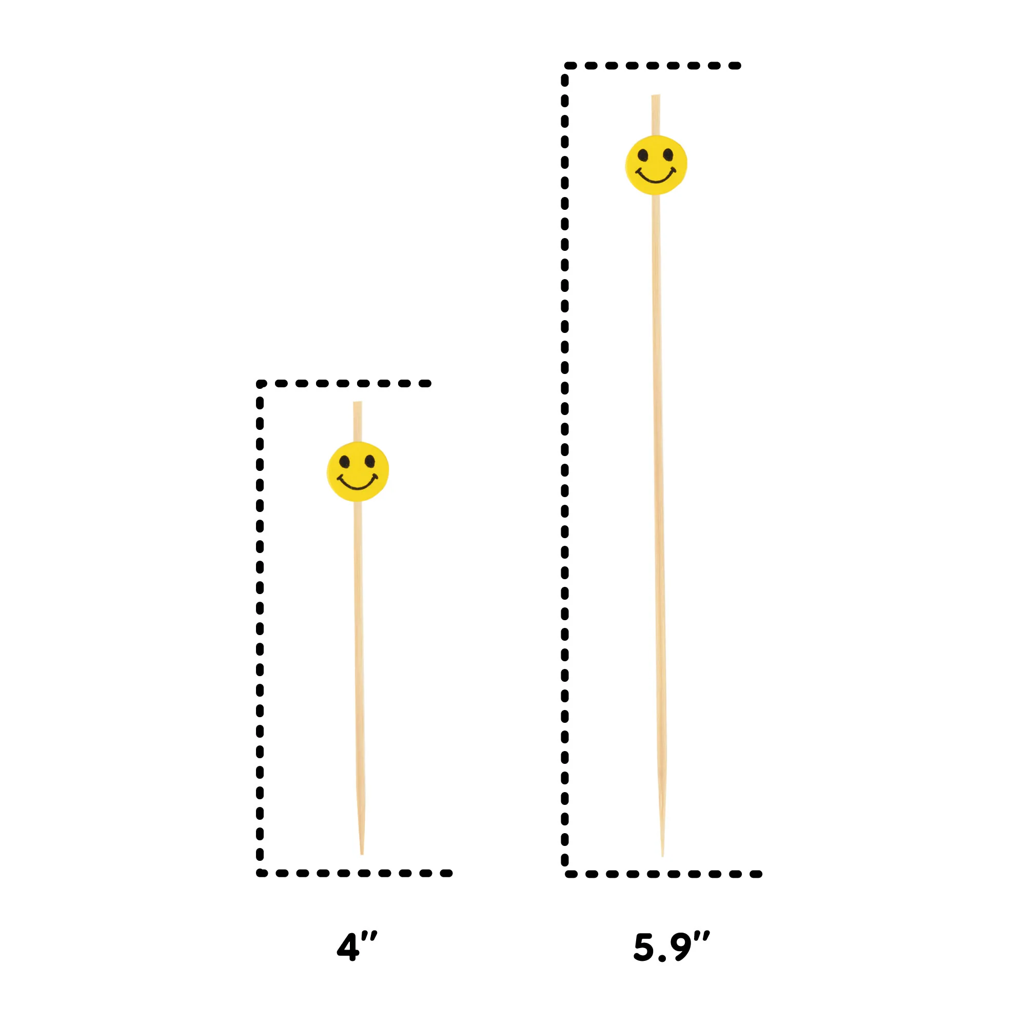 Smiley Face Bamboo Food Picks - Image 4