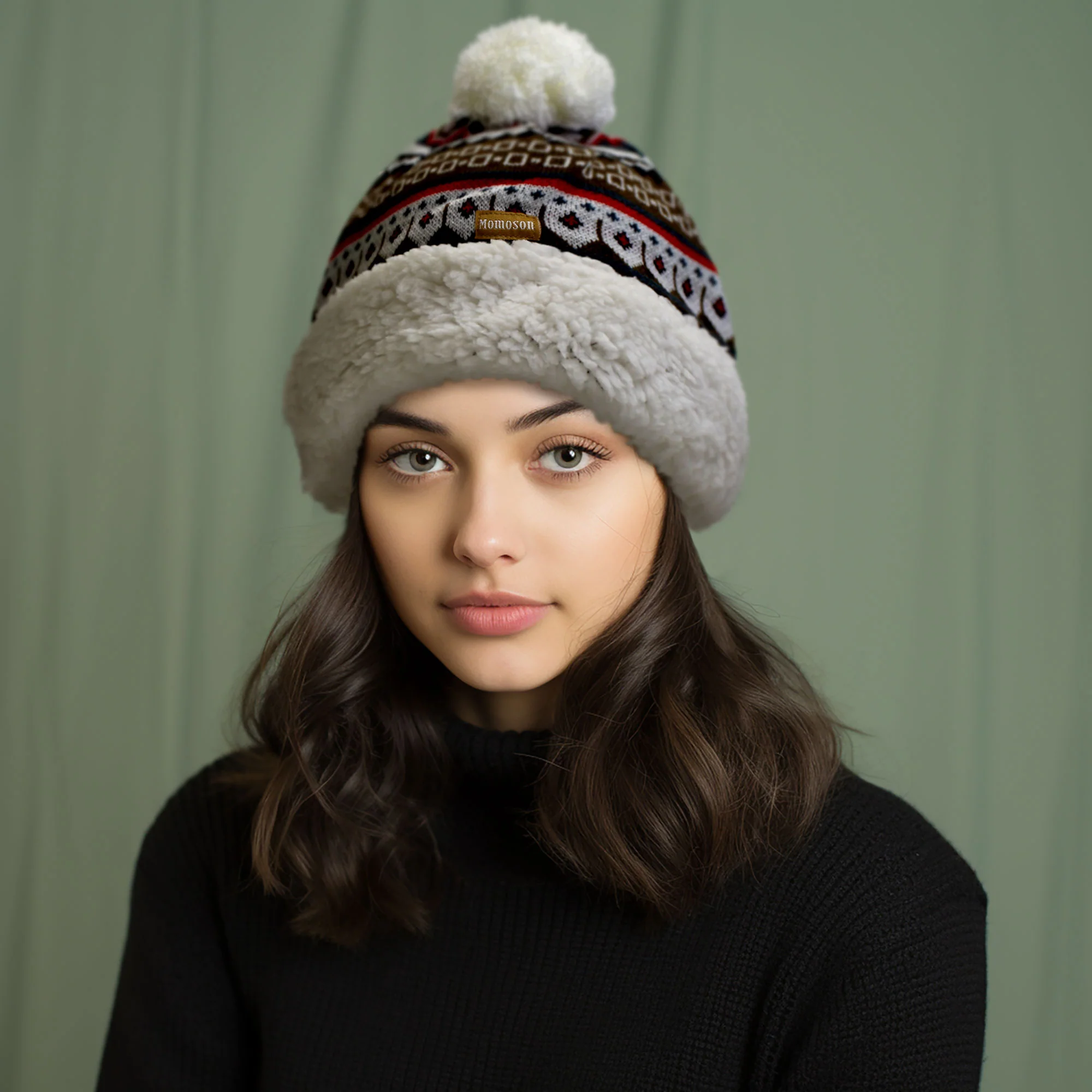 Women's Warm Fuzzy Winter Socks, Pom-Pom Beanie, and Mittens Set - Image 3