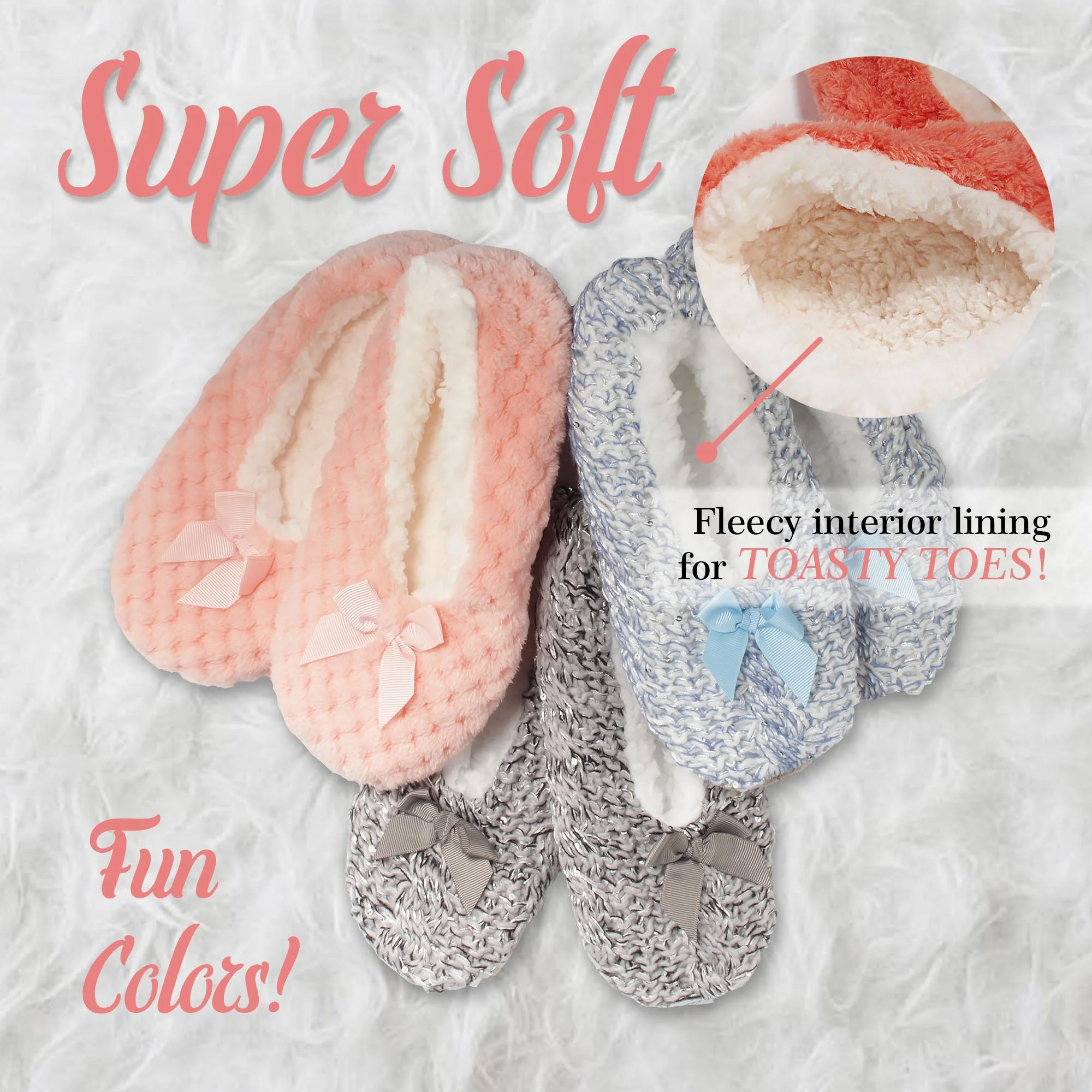 Women's Soft Touch Slippers: 3 Pairs - Image 5