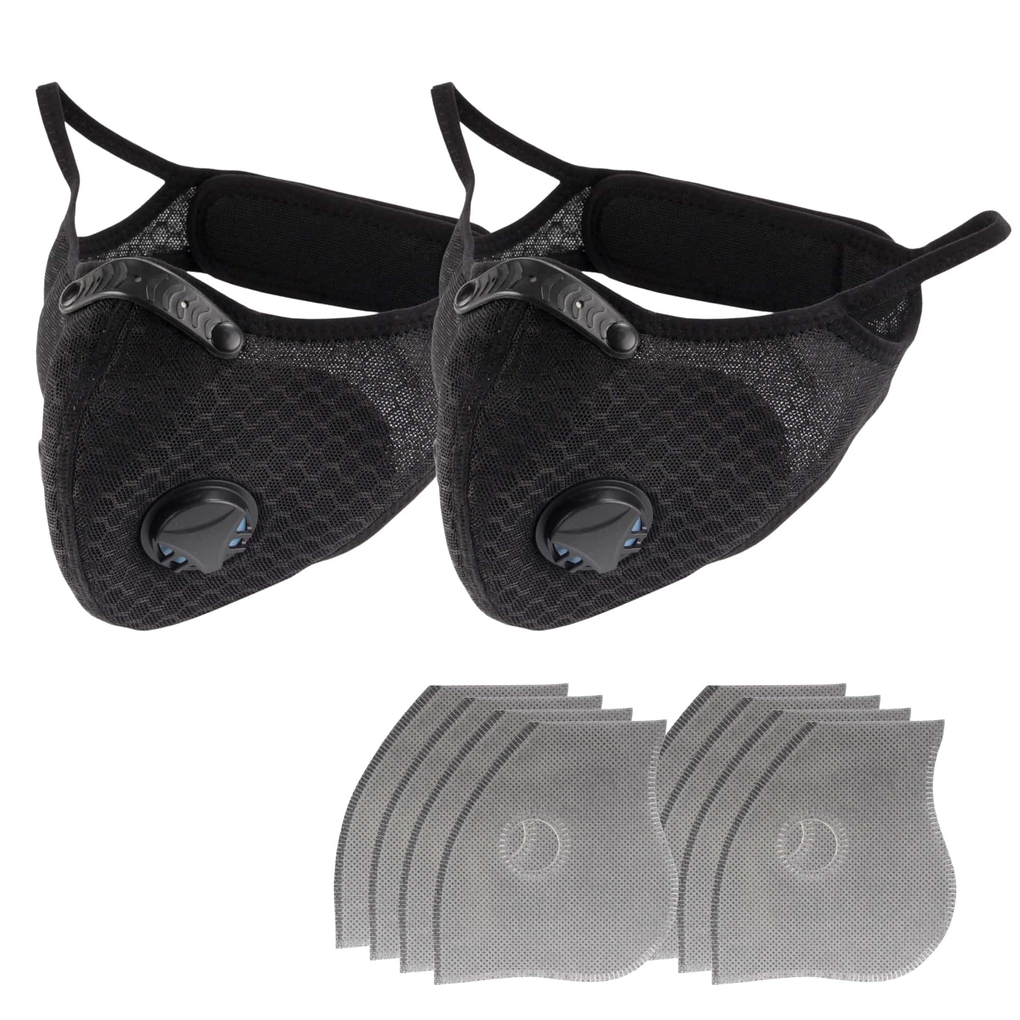 Activated Carbon Dust Sport Mask with Exhalation Valves - Image 8