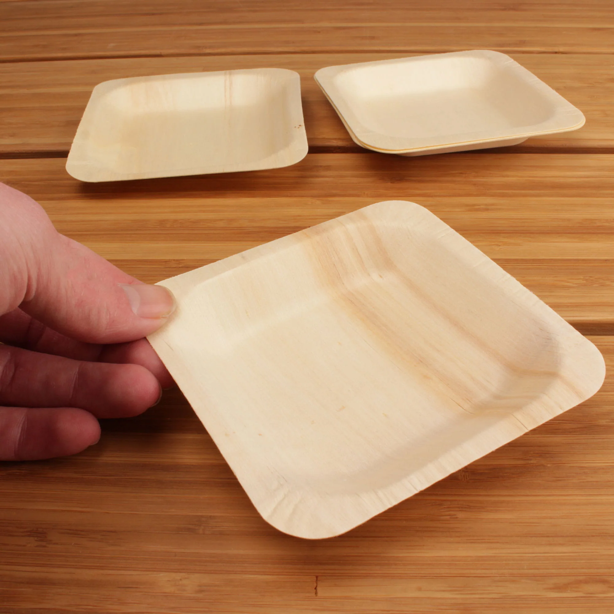 Wood Square Plates - Image 3