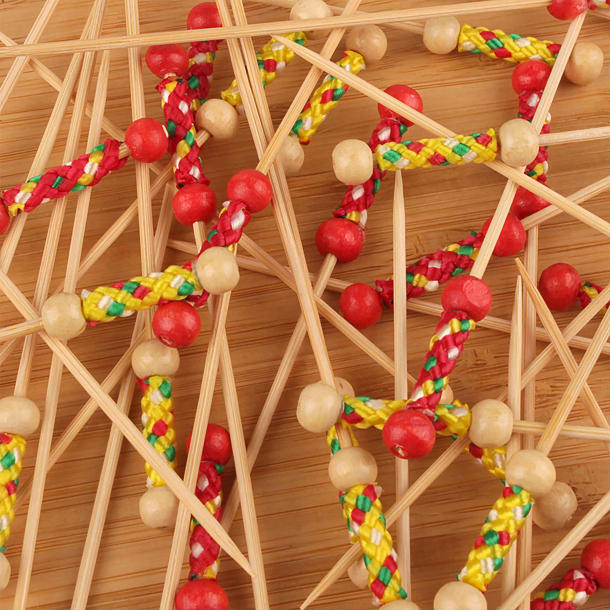 Braided String Bamboo Food Picks - Image 3