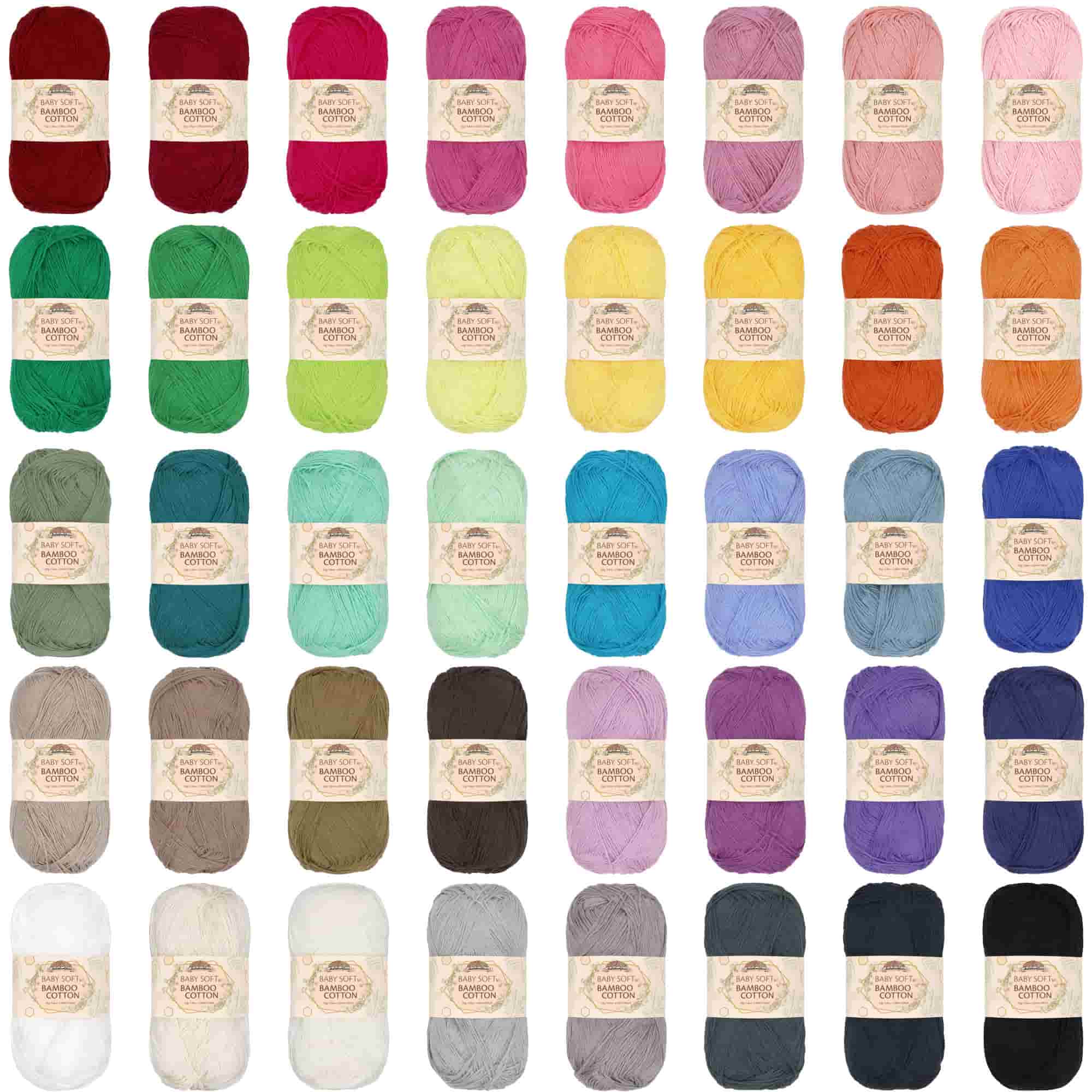Baby Soft Bamboo Cotton Yarn: 1 Skein Packs - Image 72
