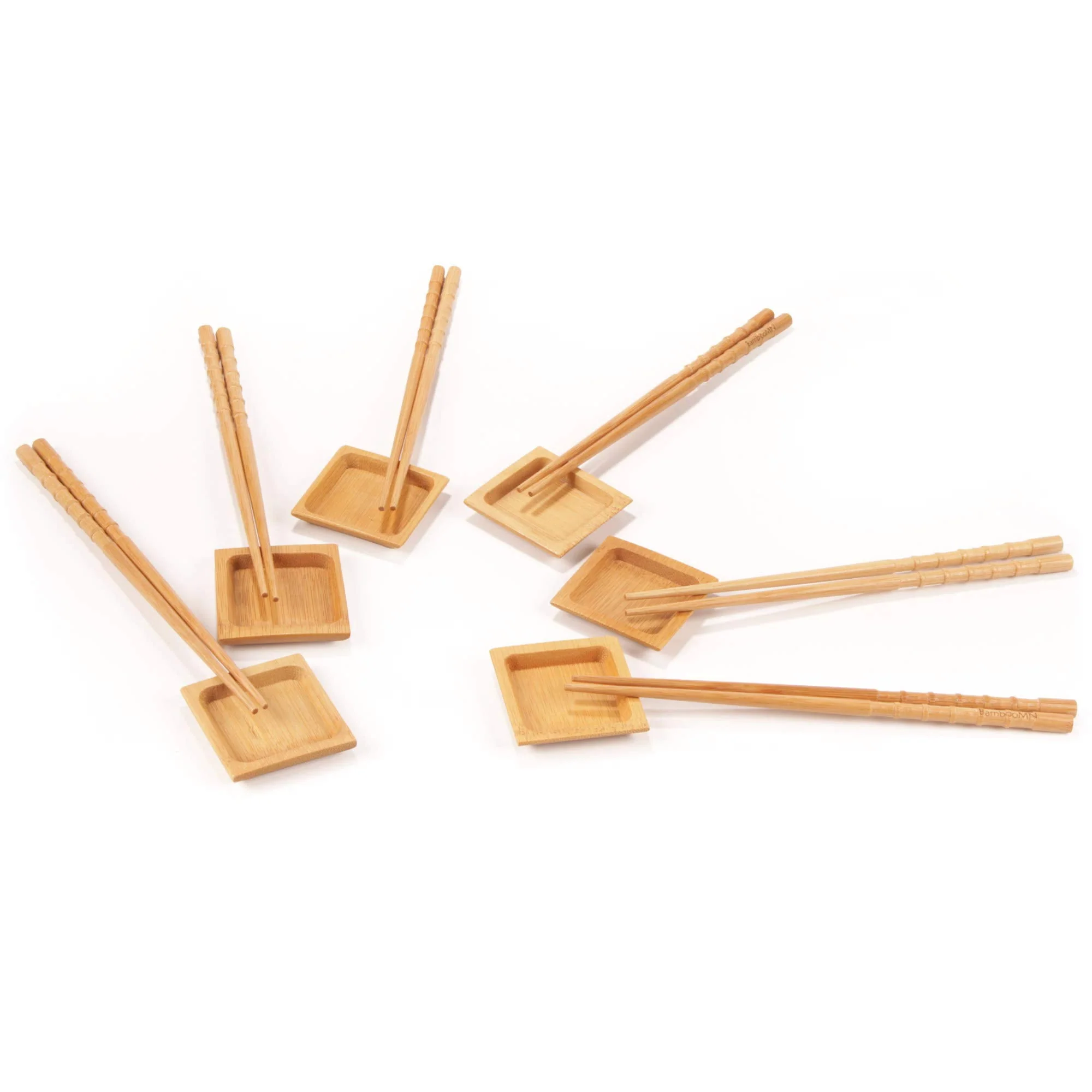 6pc Sauce Dipping Dishes and Chopsticks Set - Image 4